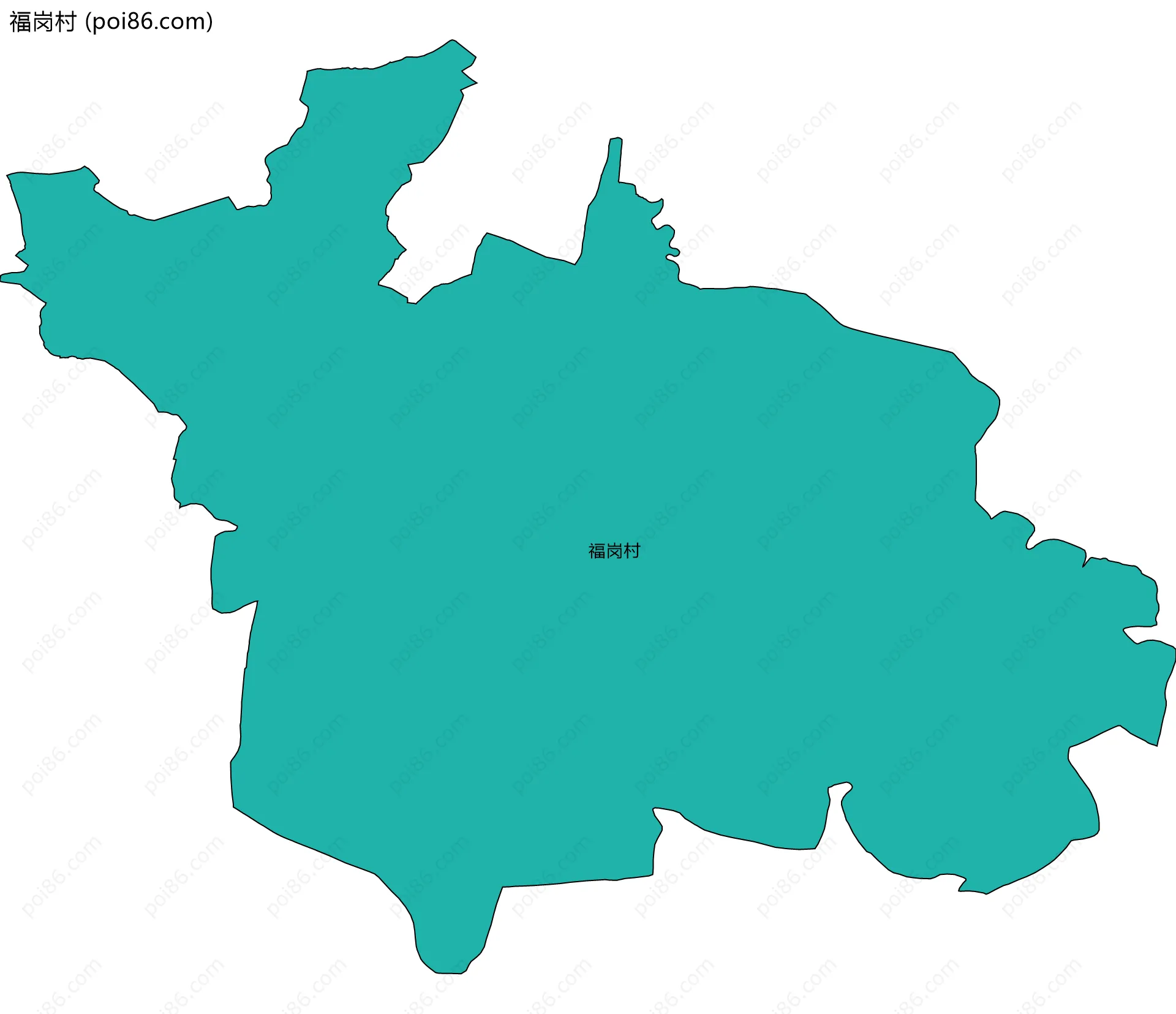 福岗村边界地图