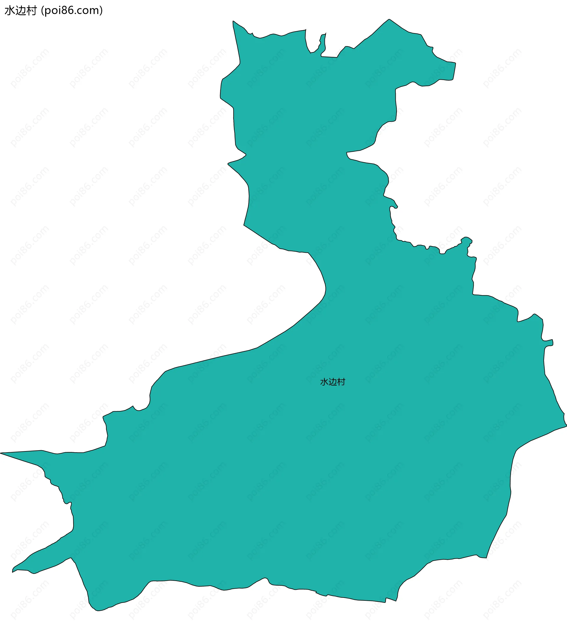 水边村边界地图
