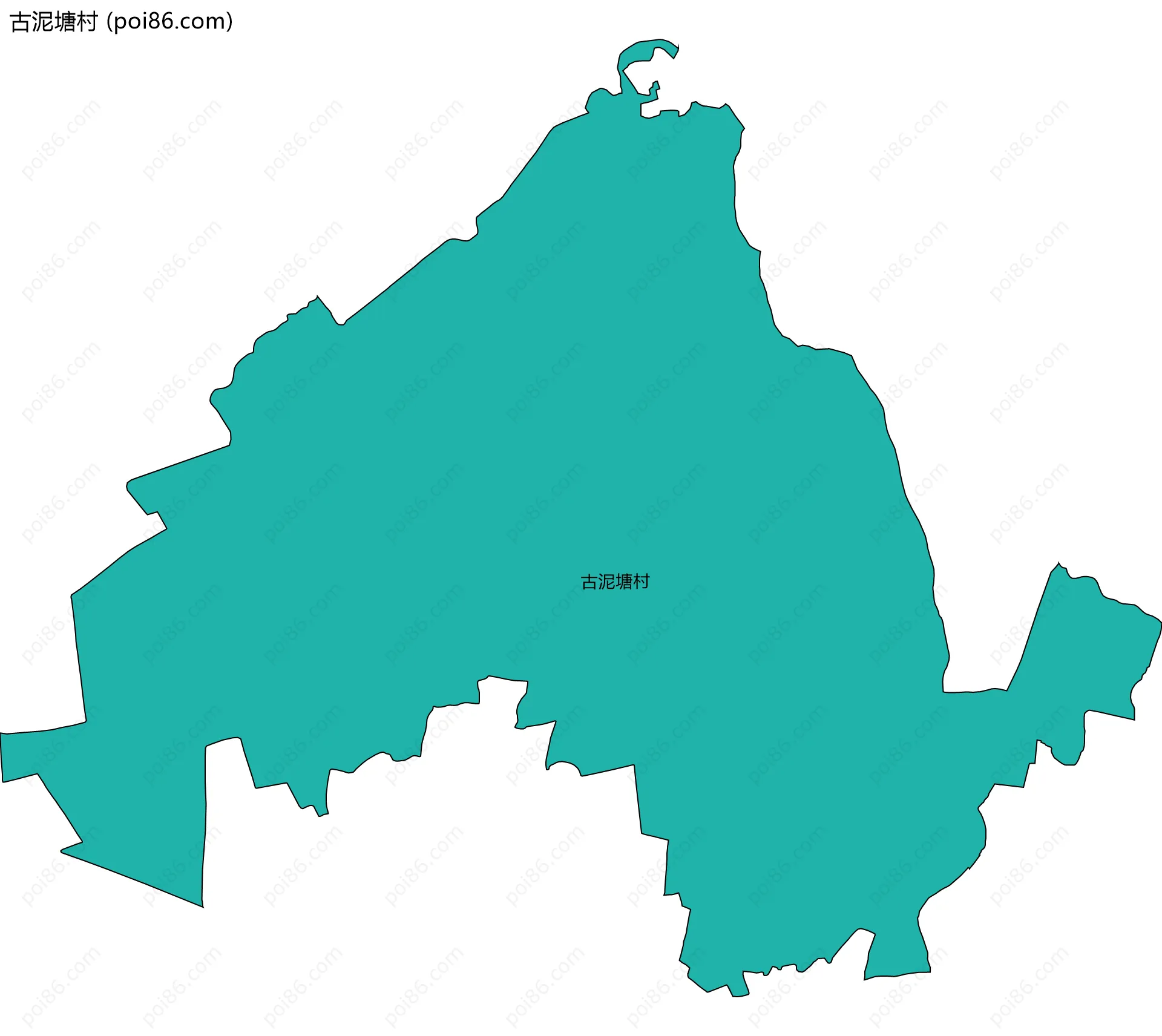 古泥塘村边界地图