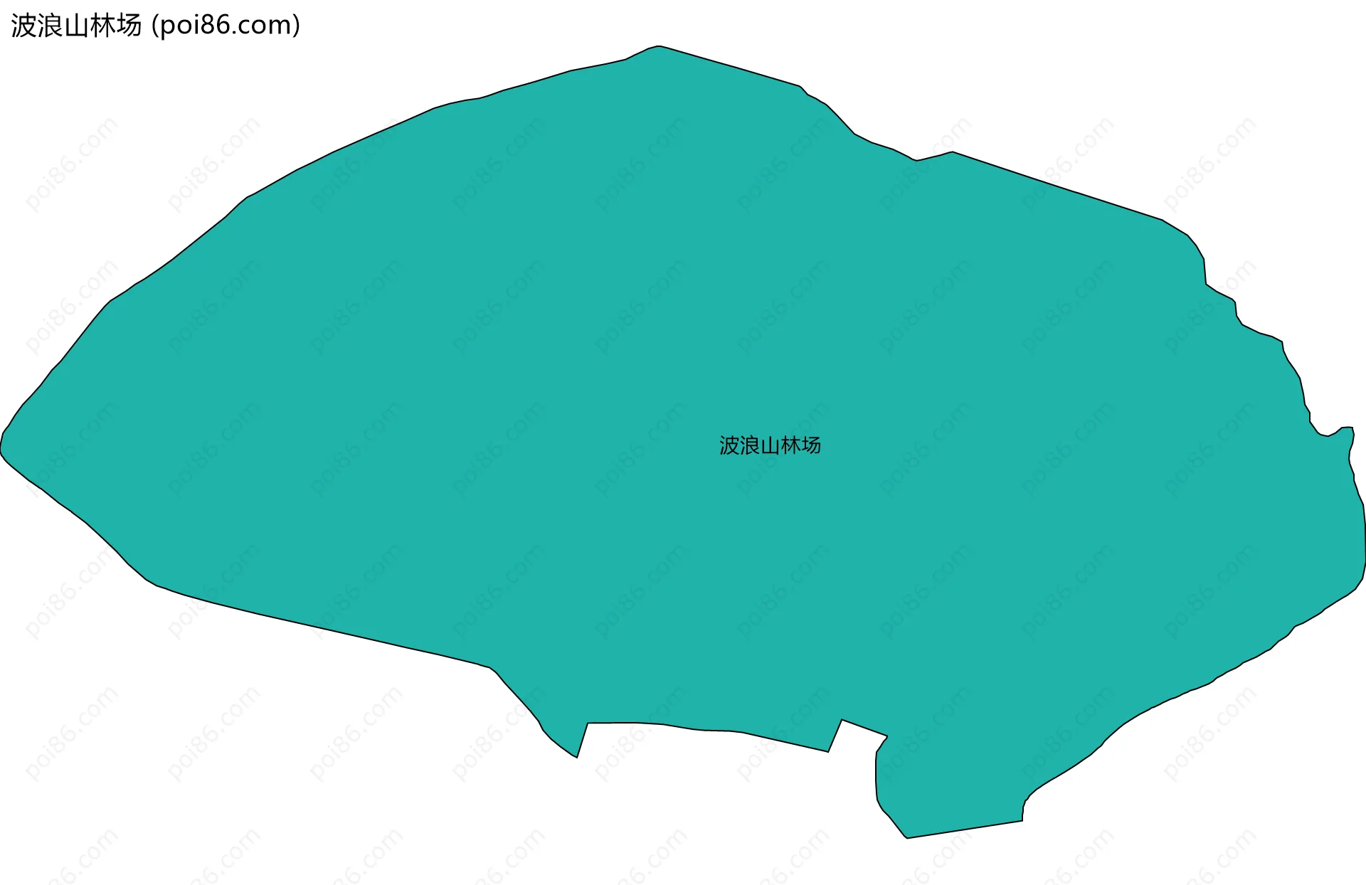 波浪山林场边界地图