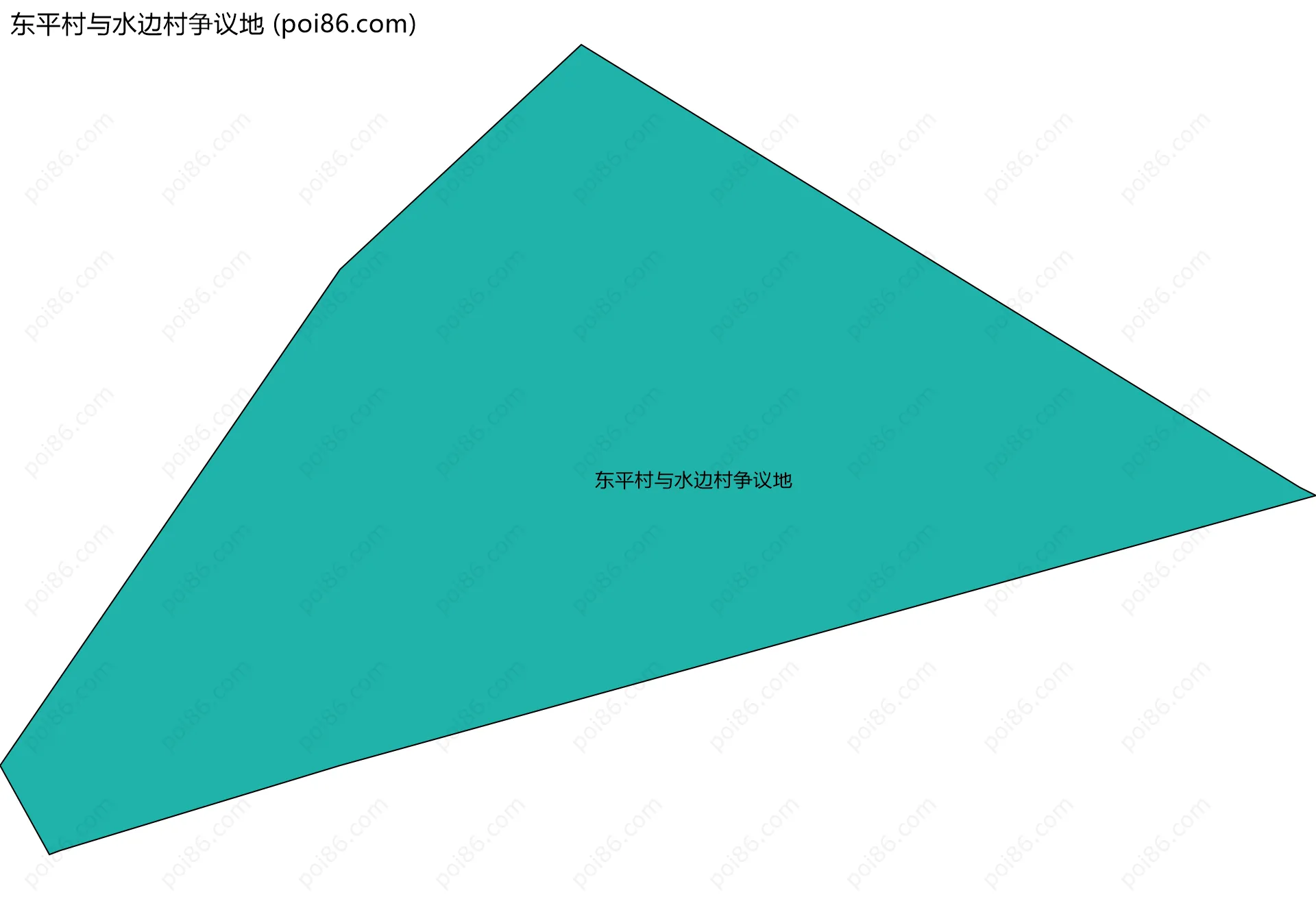 东平村与水边村争议地边界地图