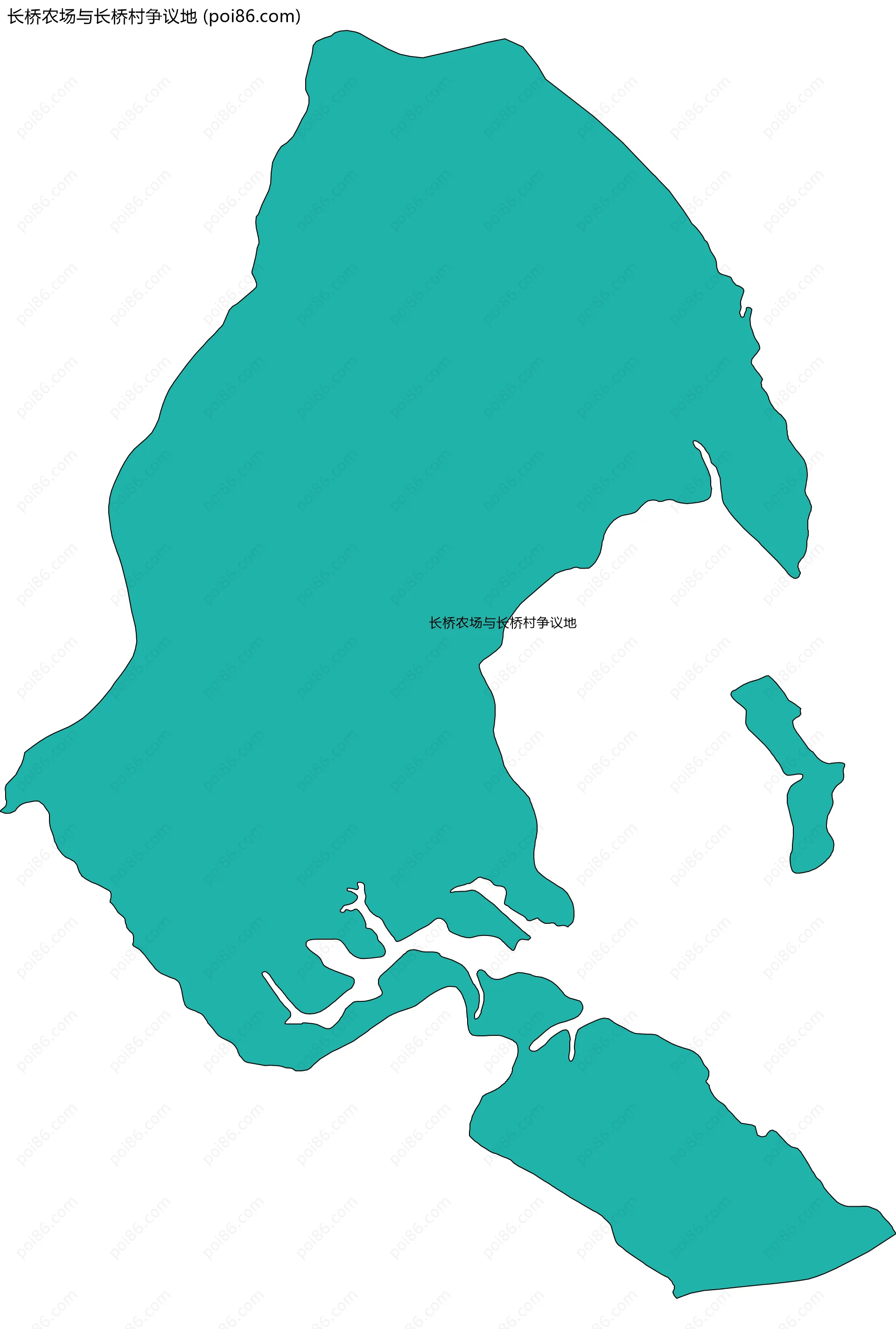 长桥农场与长桥村争议地边界地图