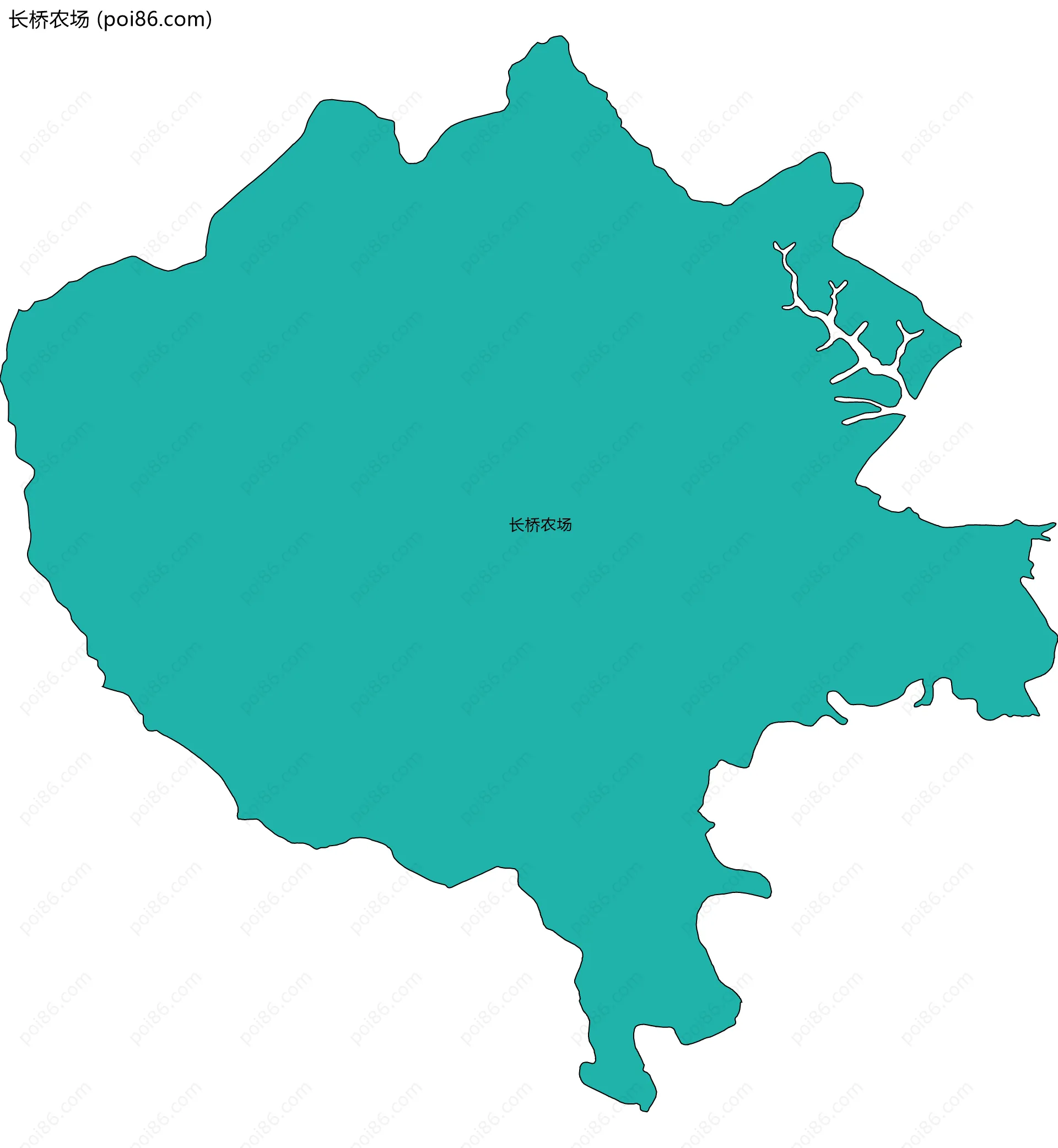 长桥农场边界地图