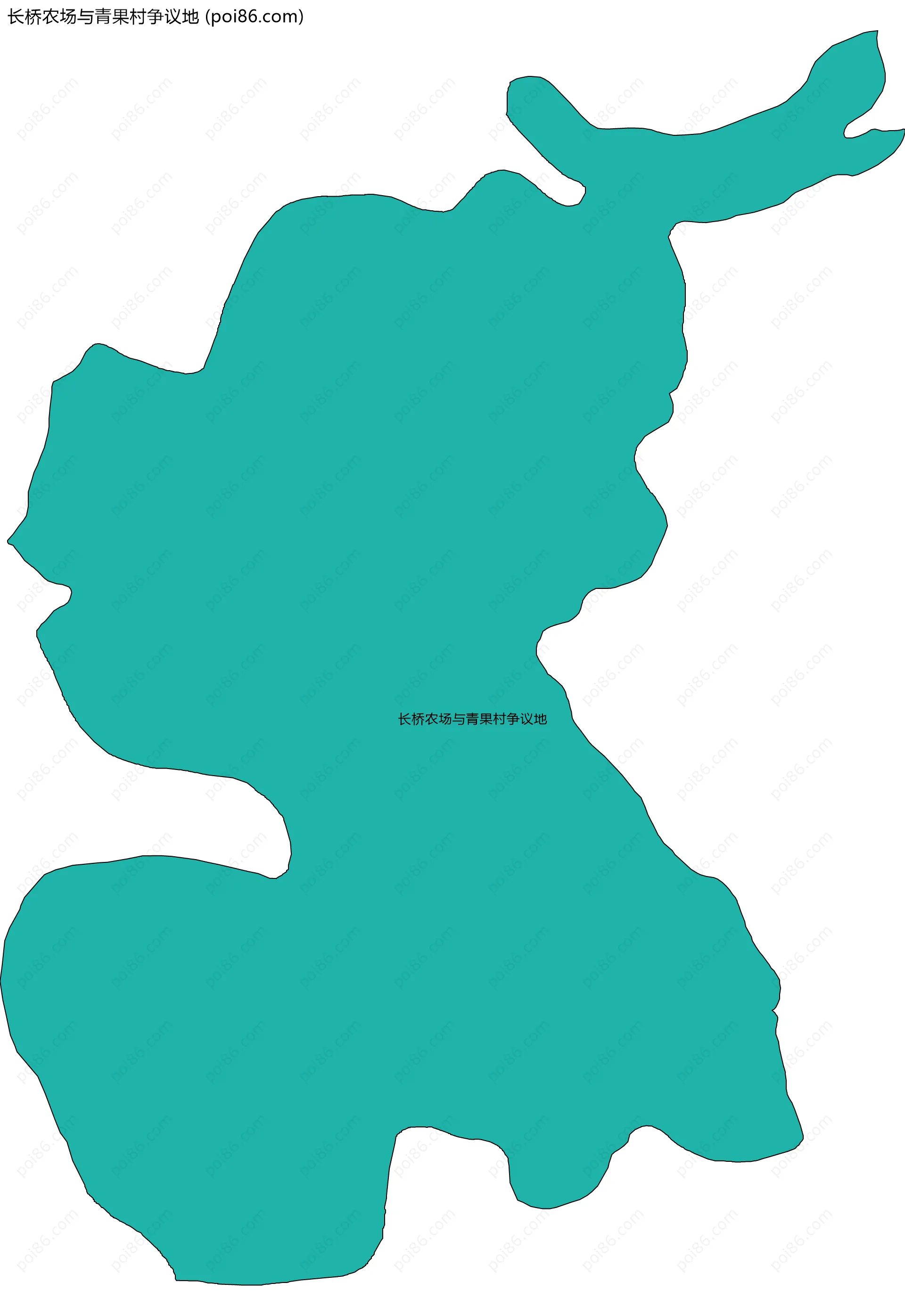 长桥农场与青果村争议地边界地图