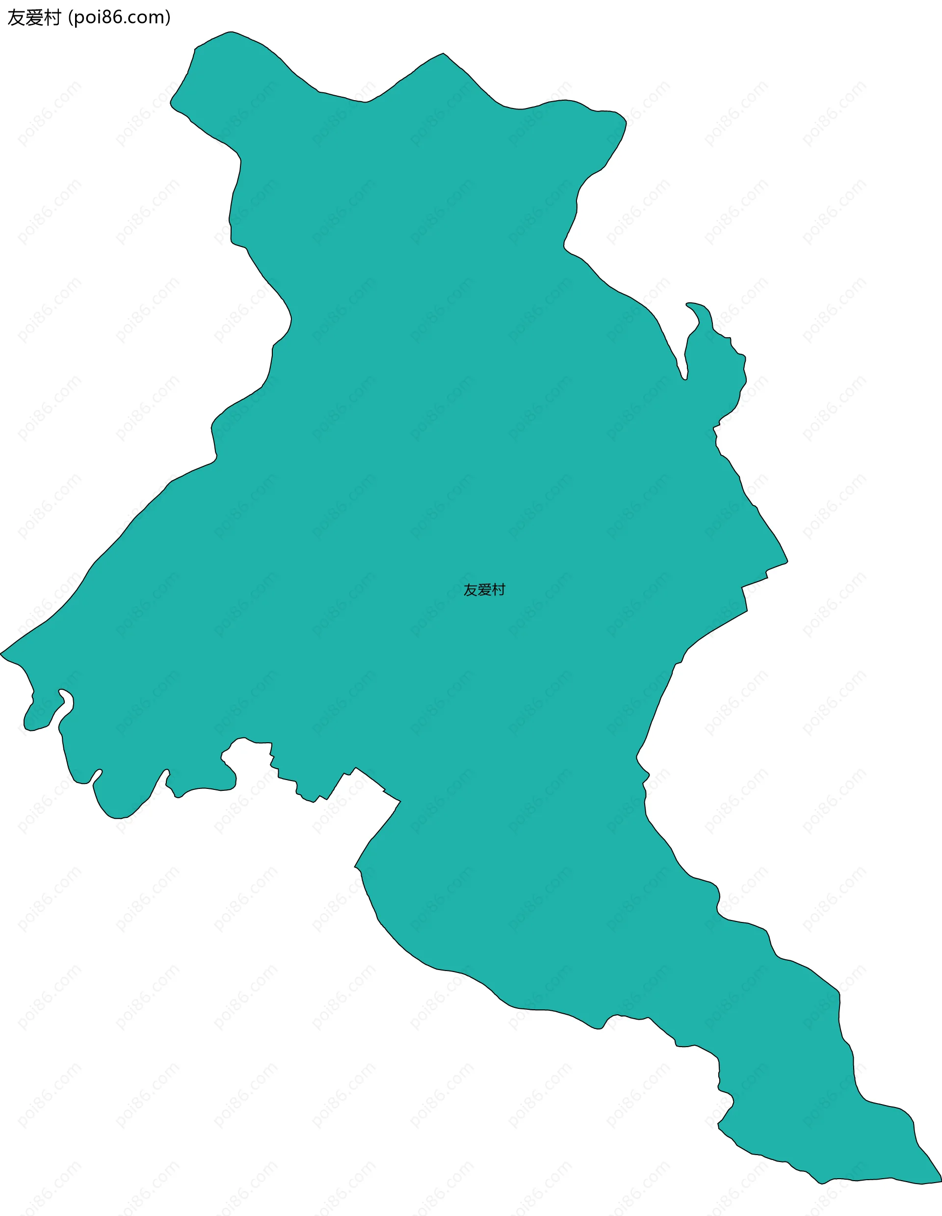 友爱村边界地图