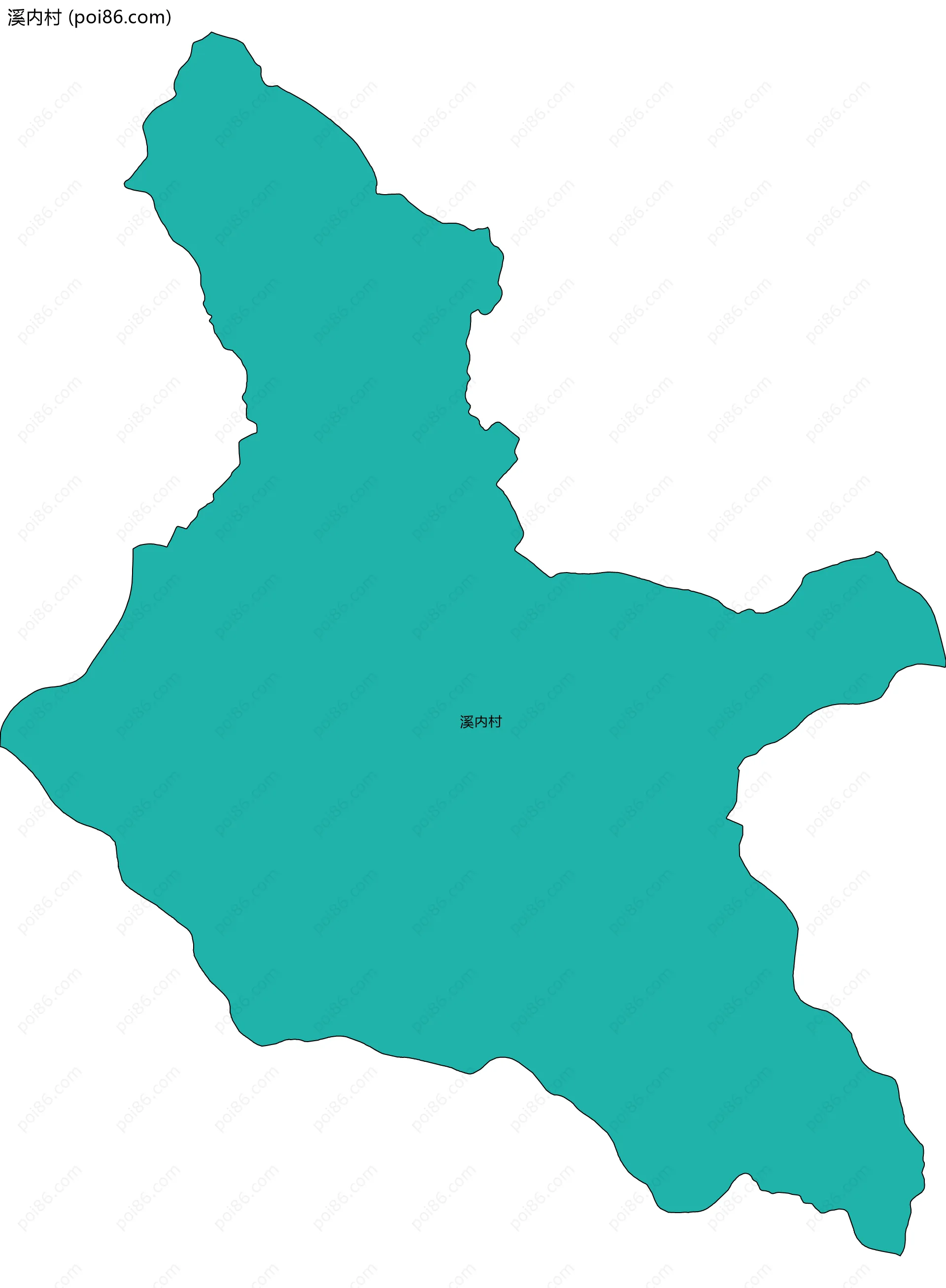 溪内村边界地图