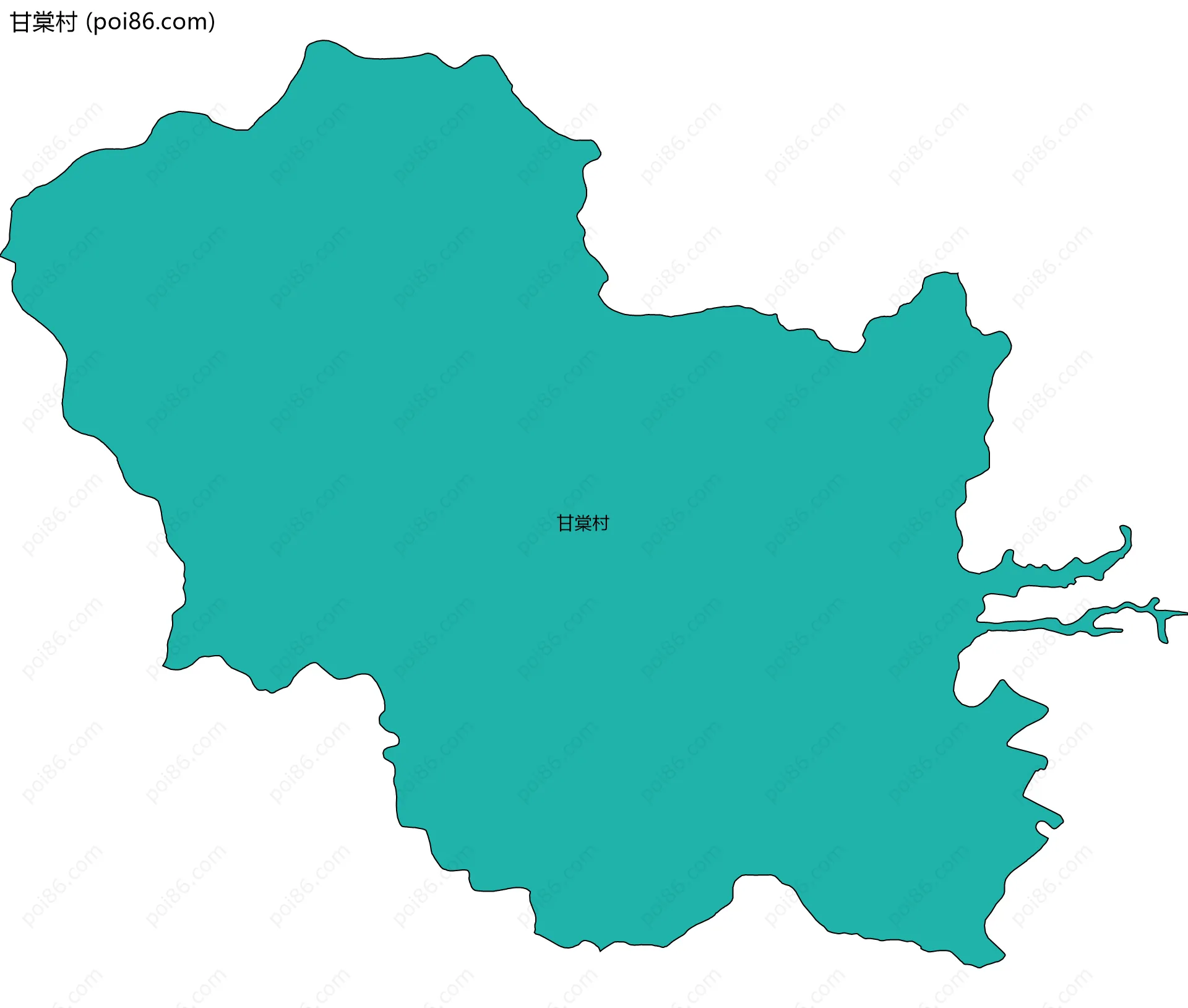 甘棠村边界地图