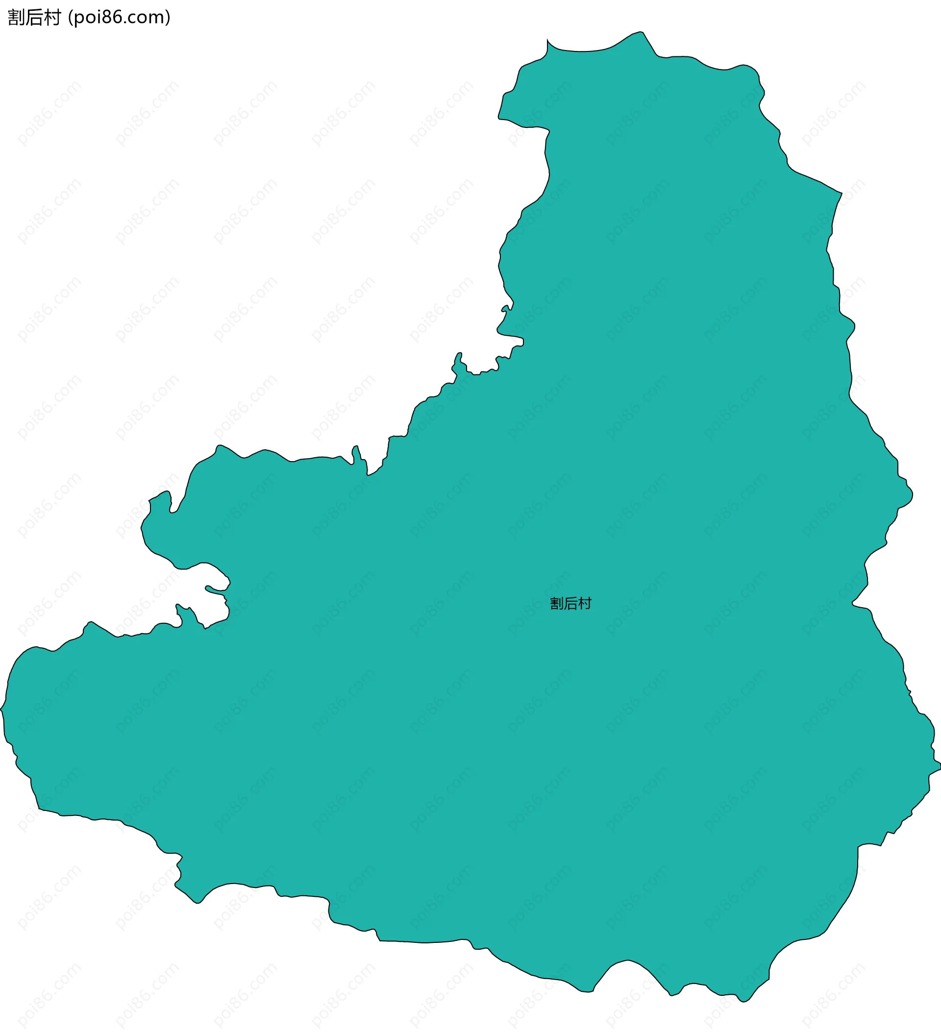 割后村边界地图