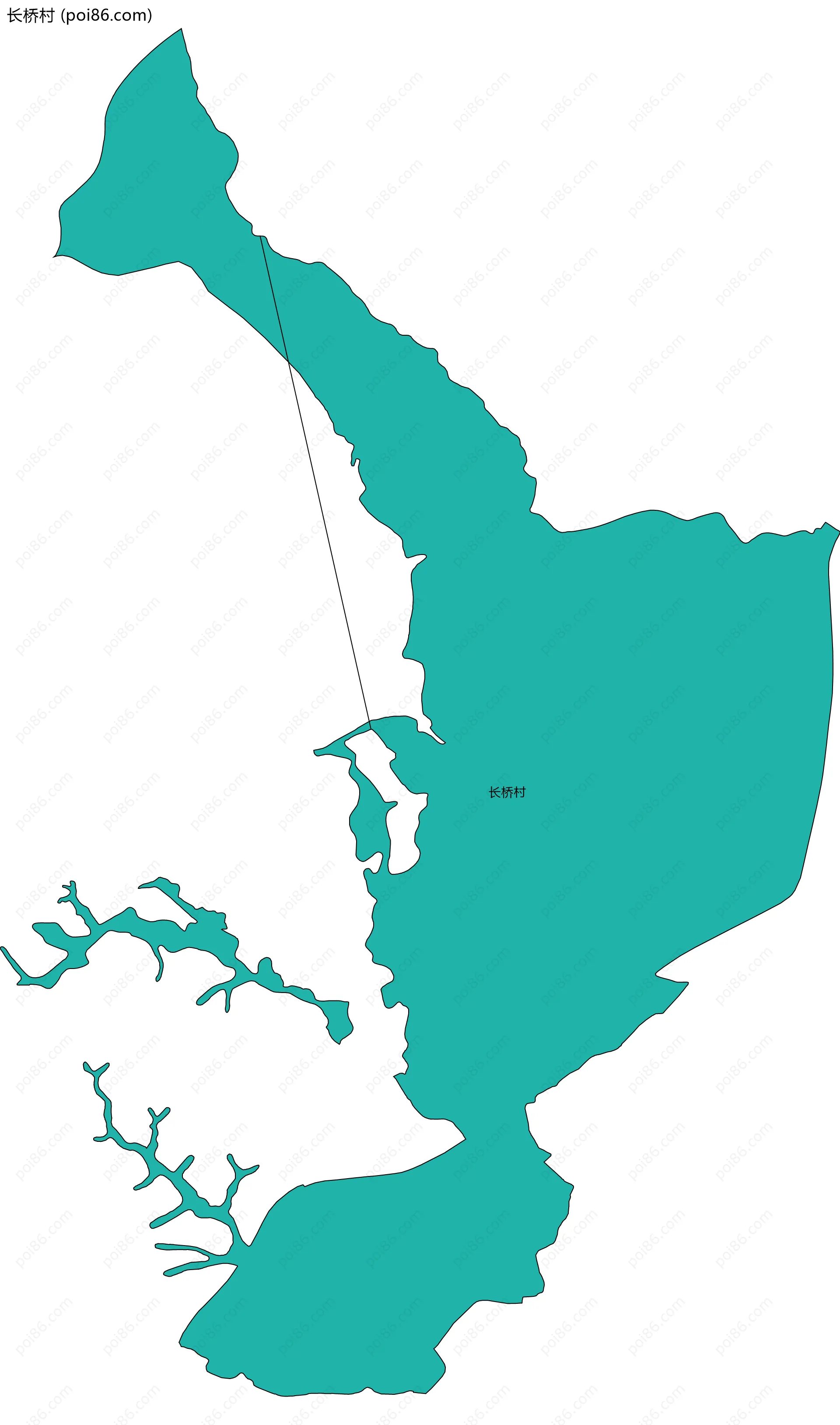 长桥村边界地图