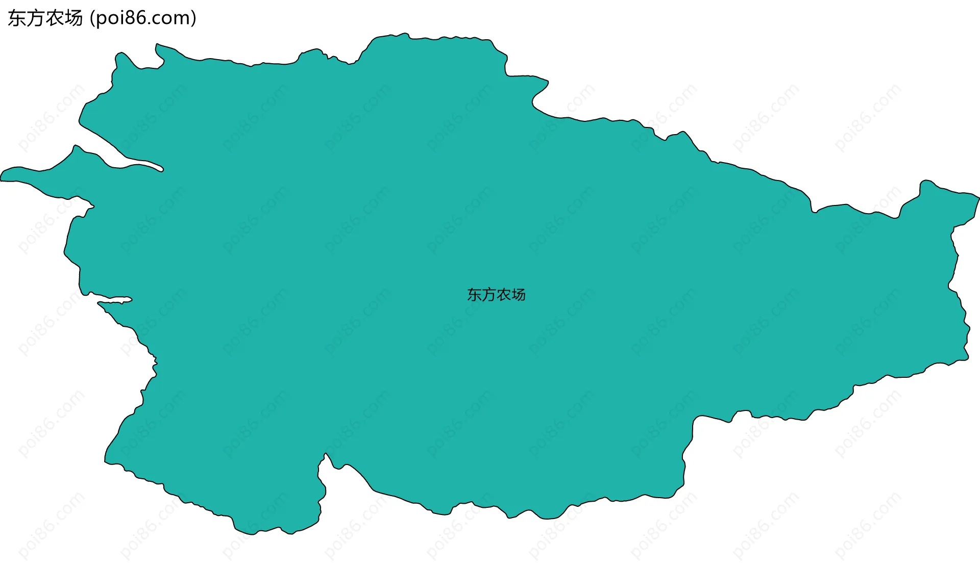 东方农场边界地图