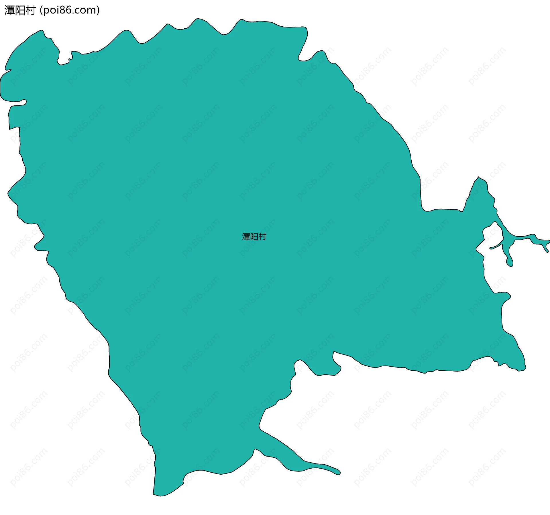 潭阳村边界地图