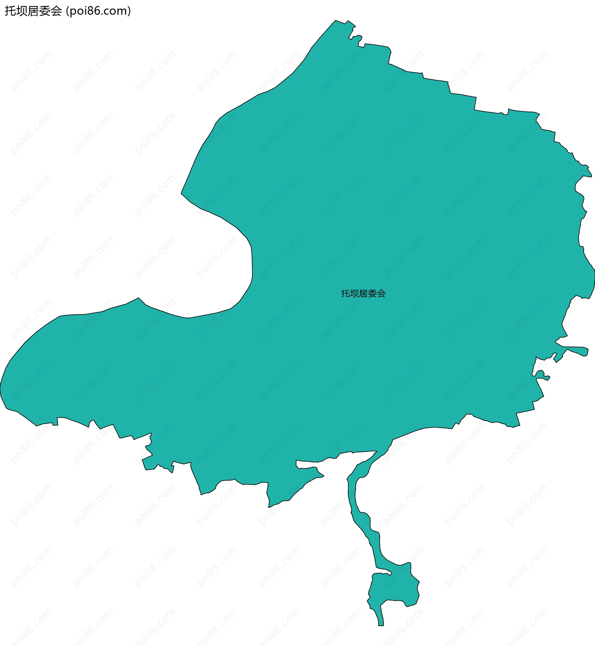 托坝居委会边界地图