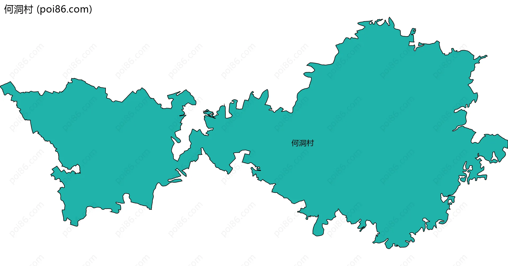 何洞村边界地图