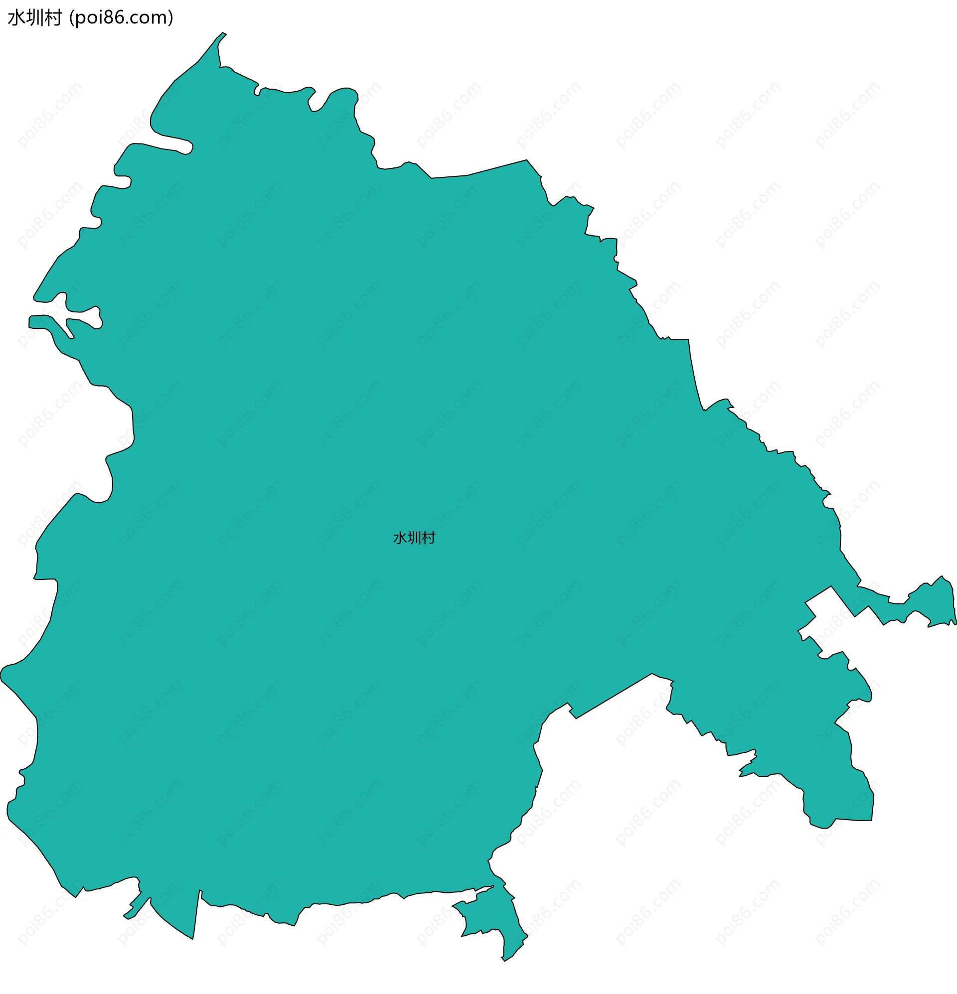 水圳村边界地图