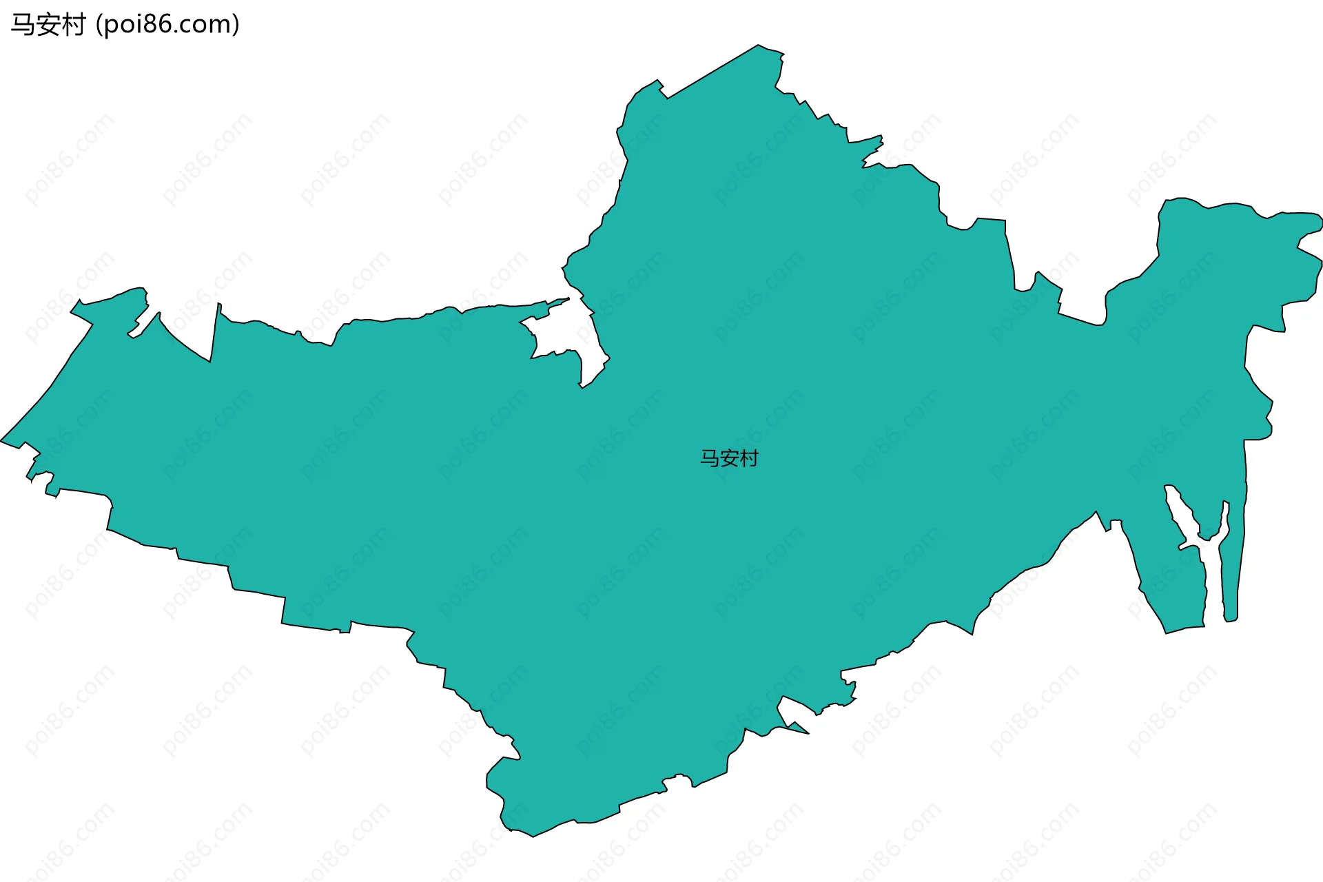 马安村边界地图