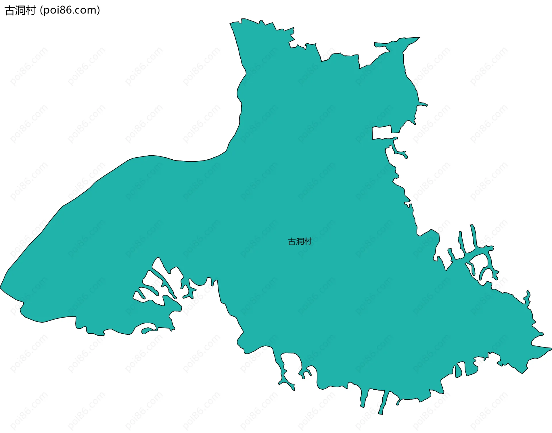 古洞村边界地图