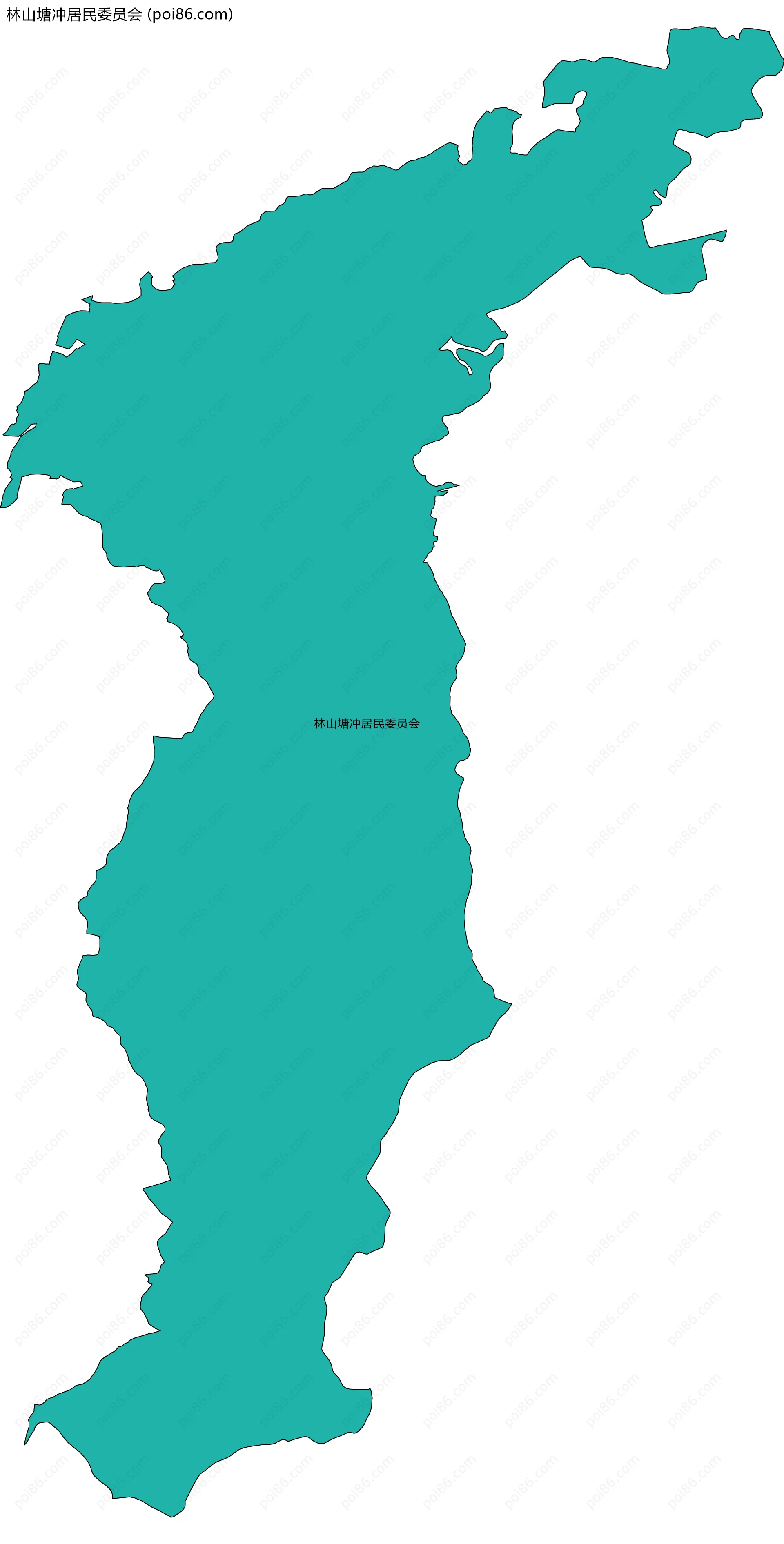 林山塘冲居民委员会边界地图