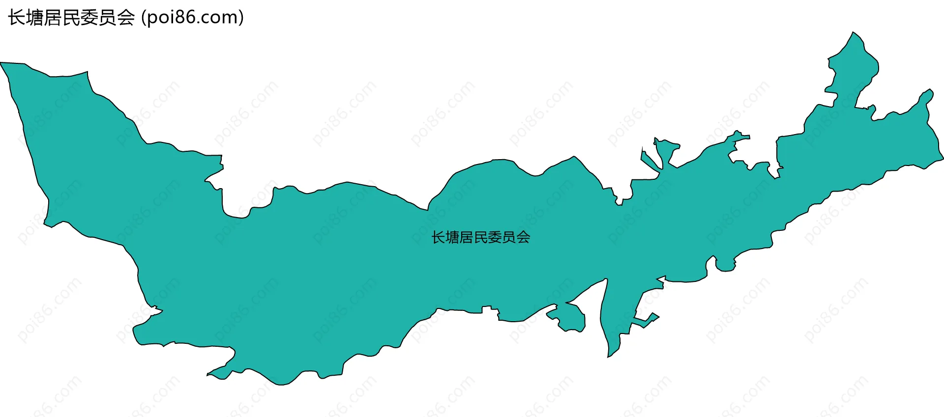 长塘居民委员会边界地图