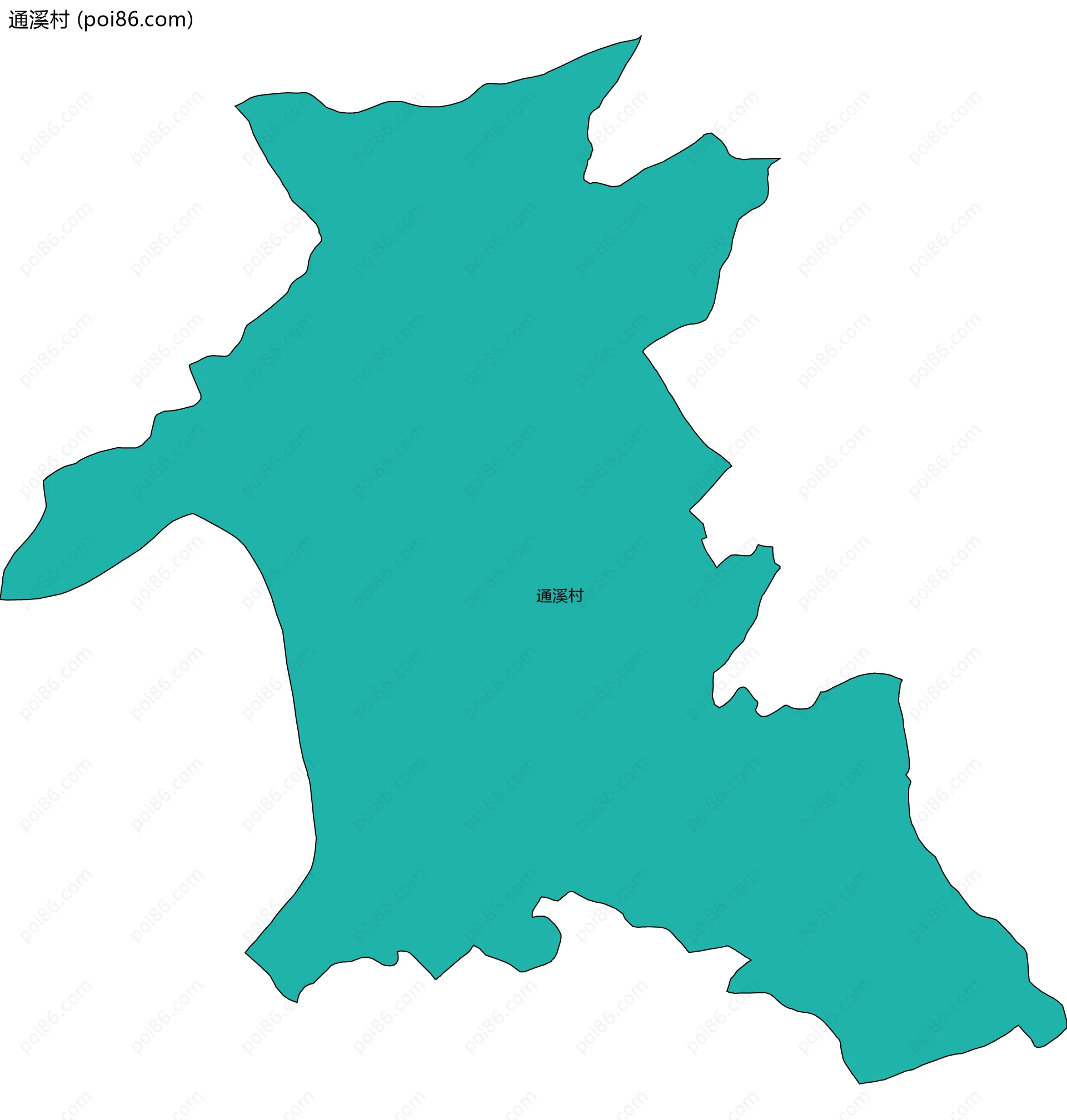 通溪村边界地图