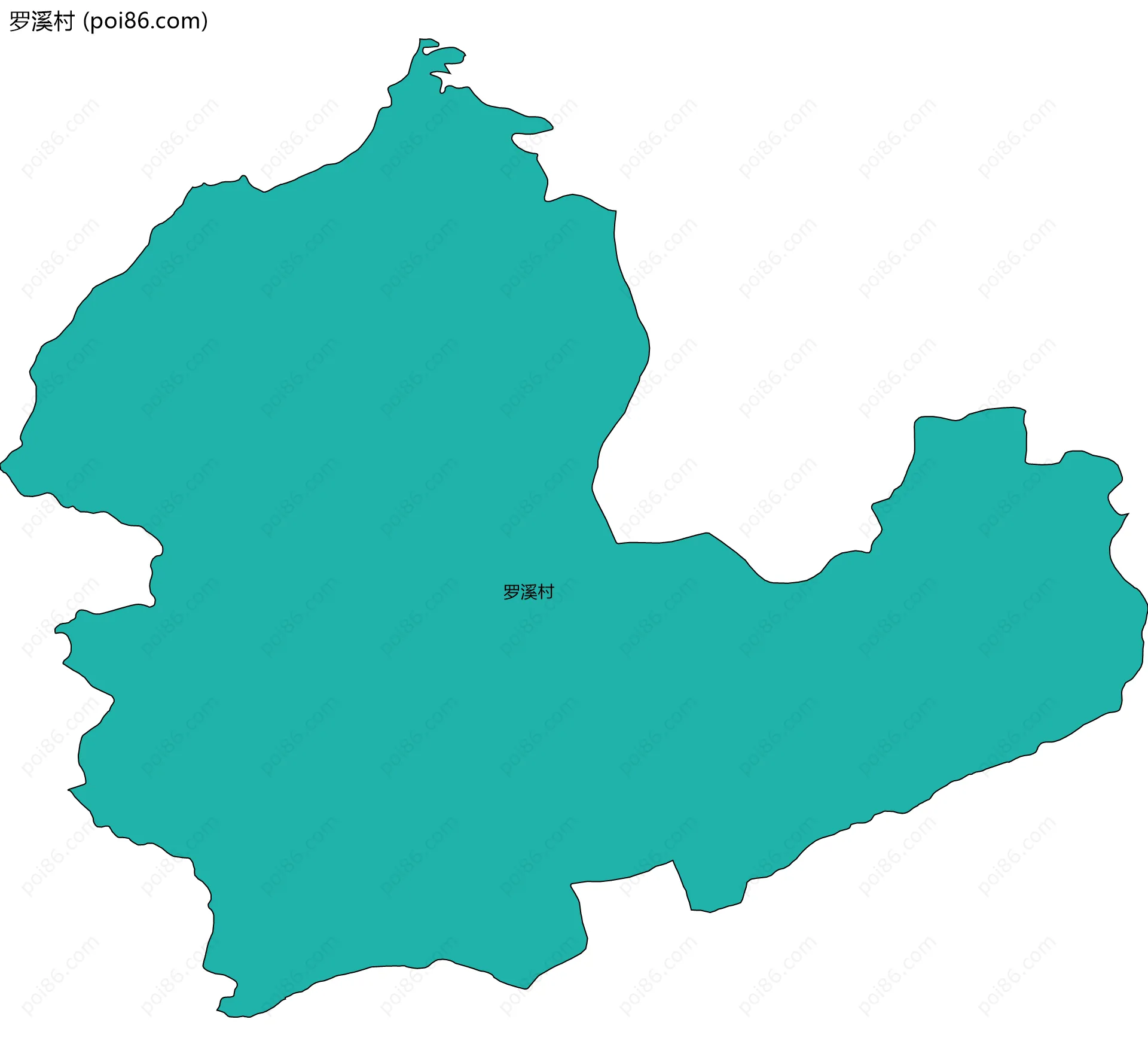罗溪村边界地图