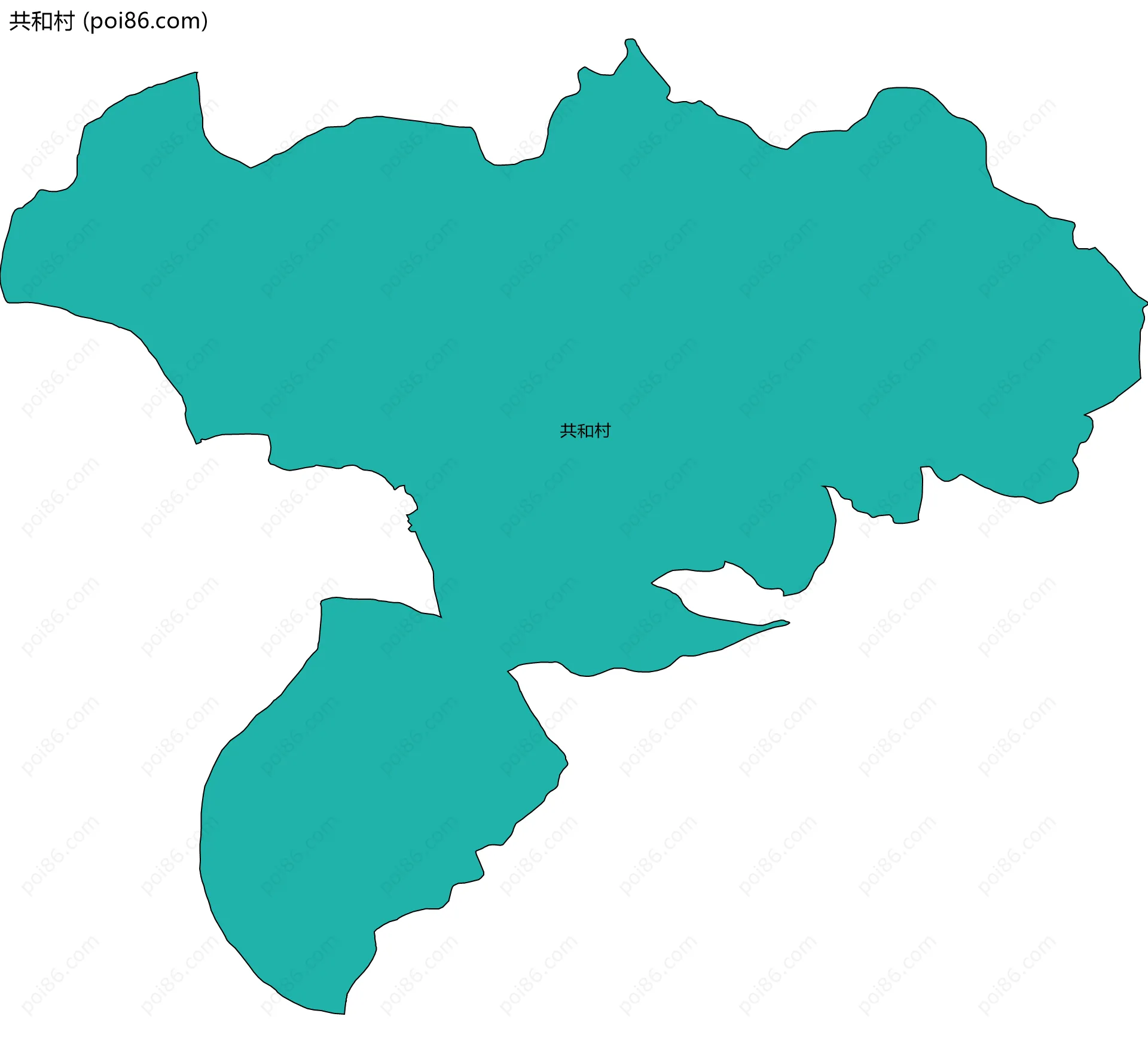 共和村边界地图