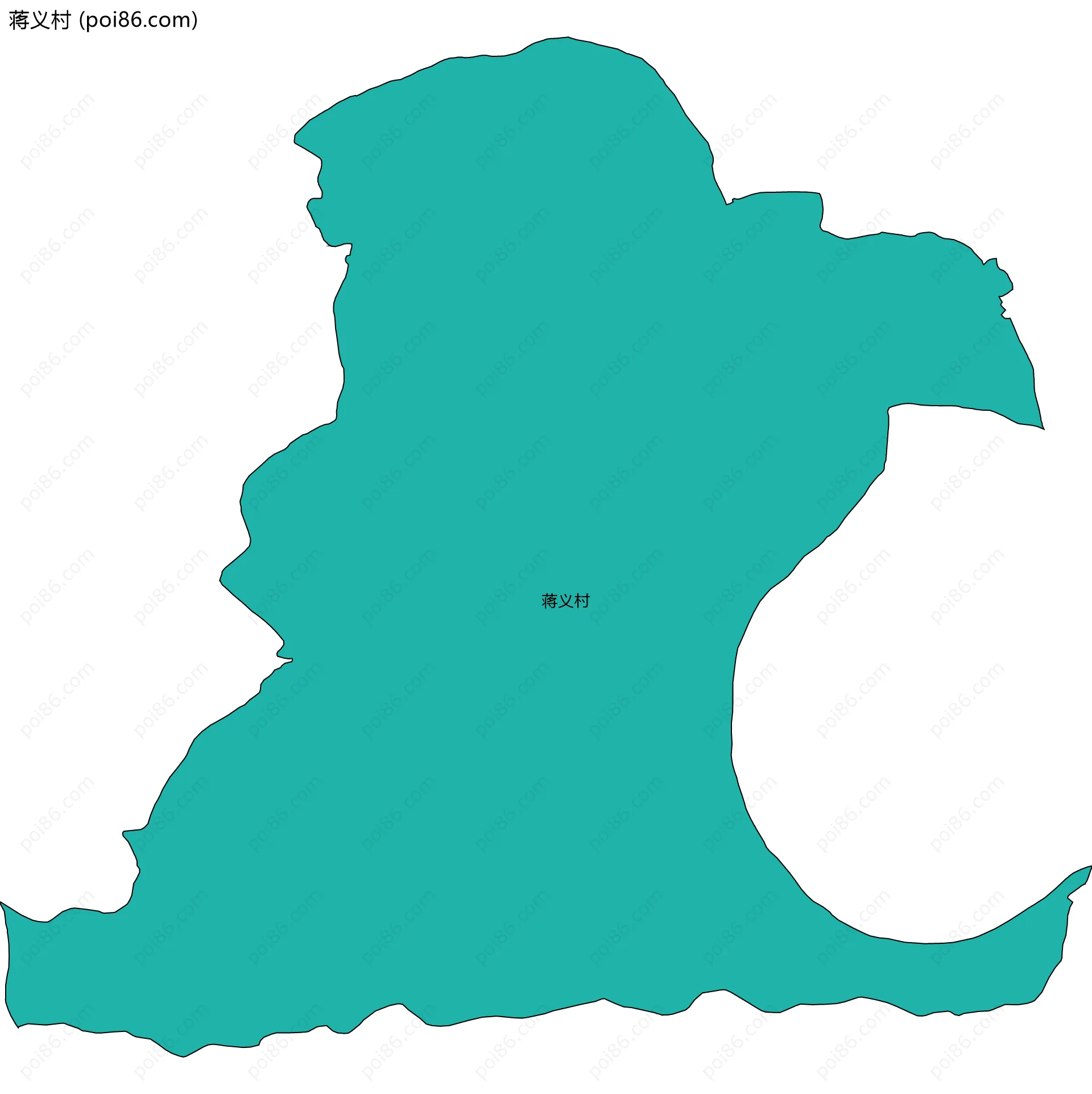 蒋义村边界地图