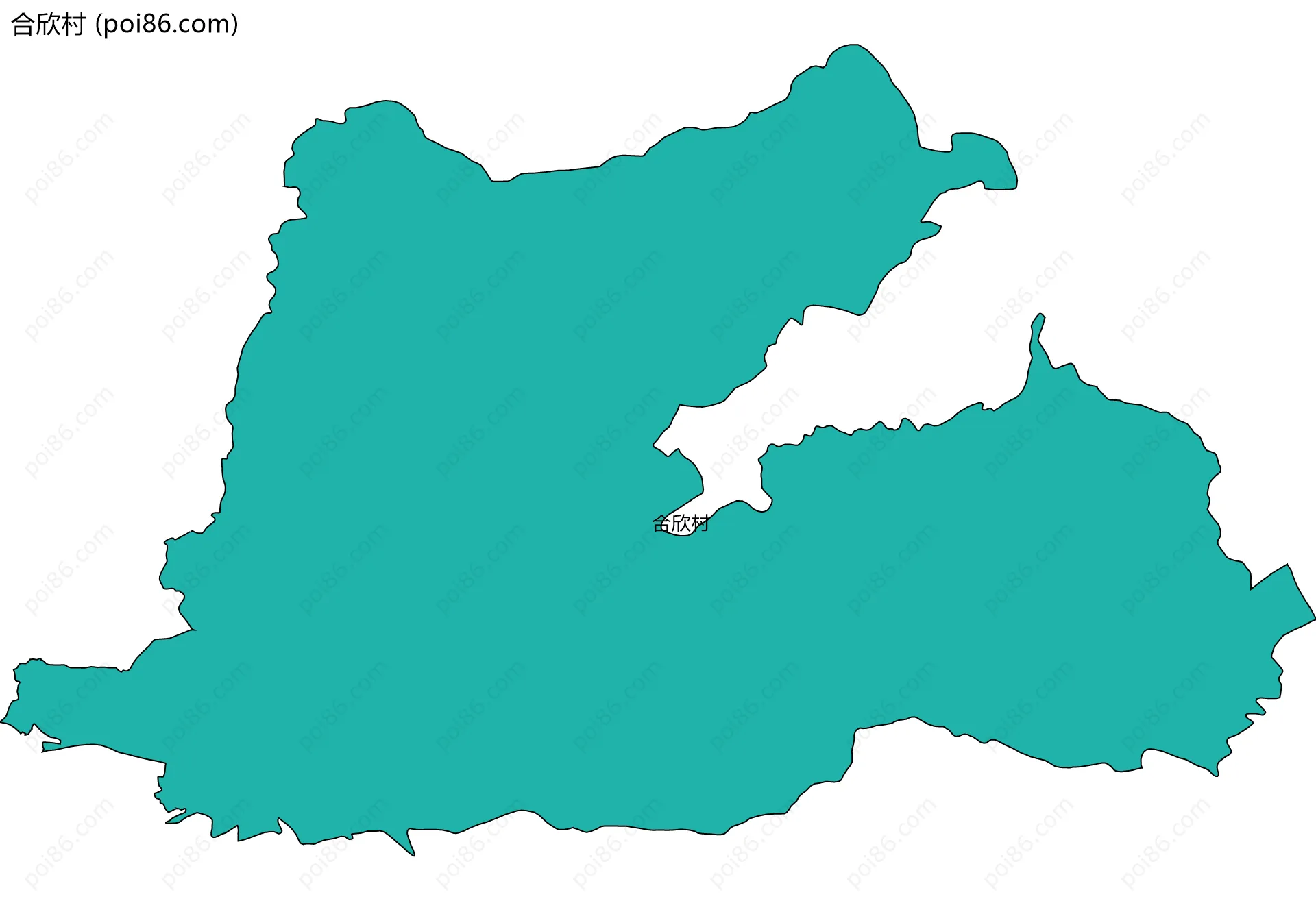 合欣村边界地图