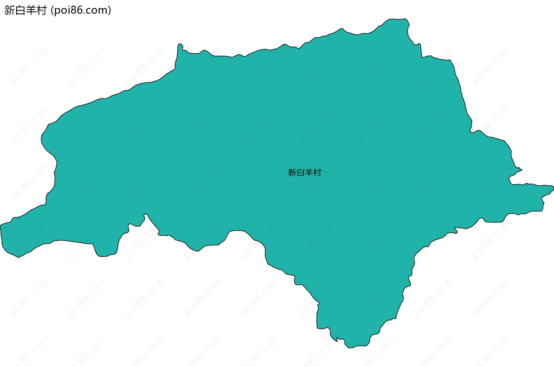 新白羊村边界地图