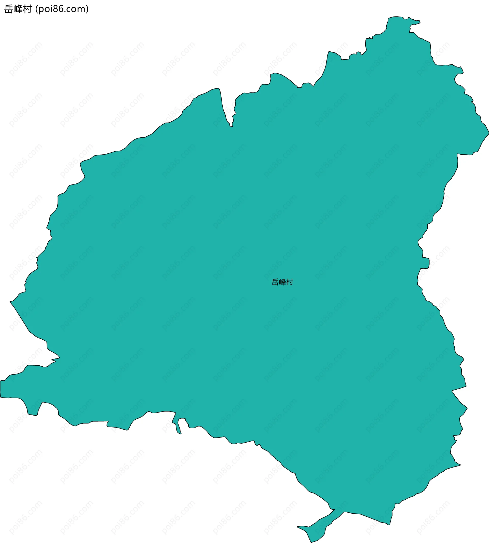 岳峰村边界地图