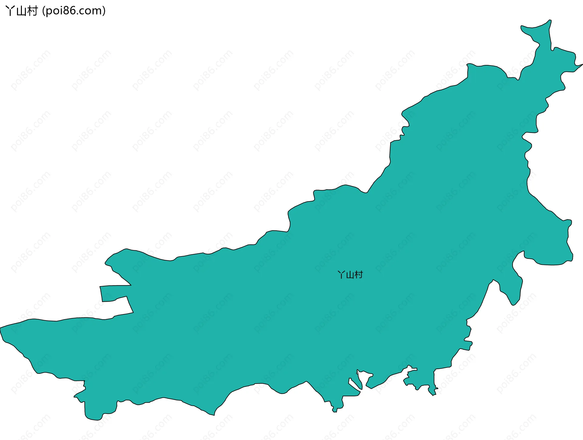 丫山村边界地图