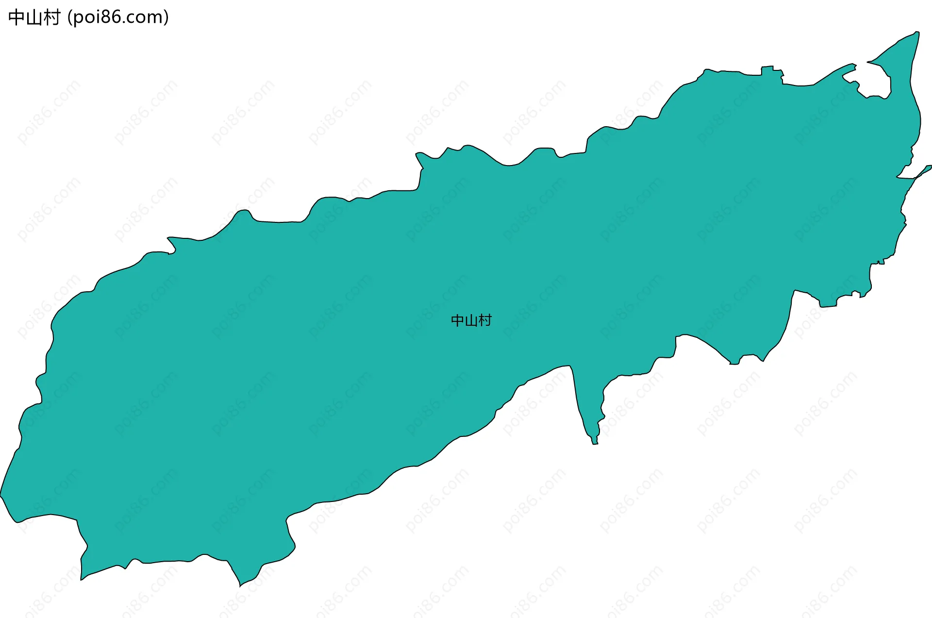 中山村边界地图