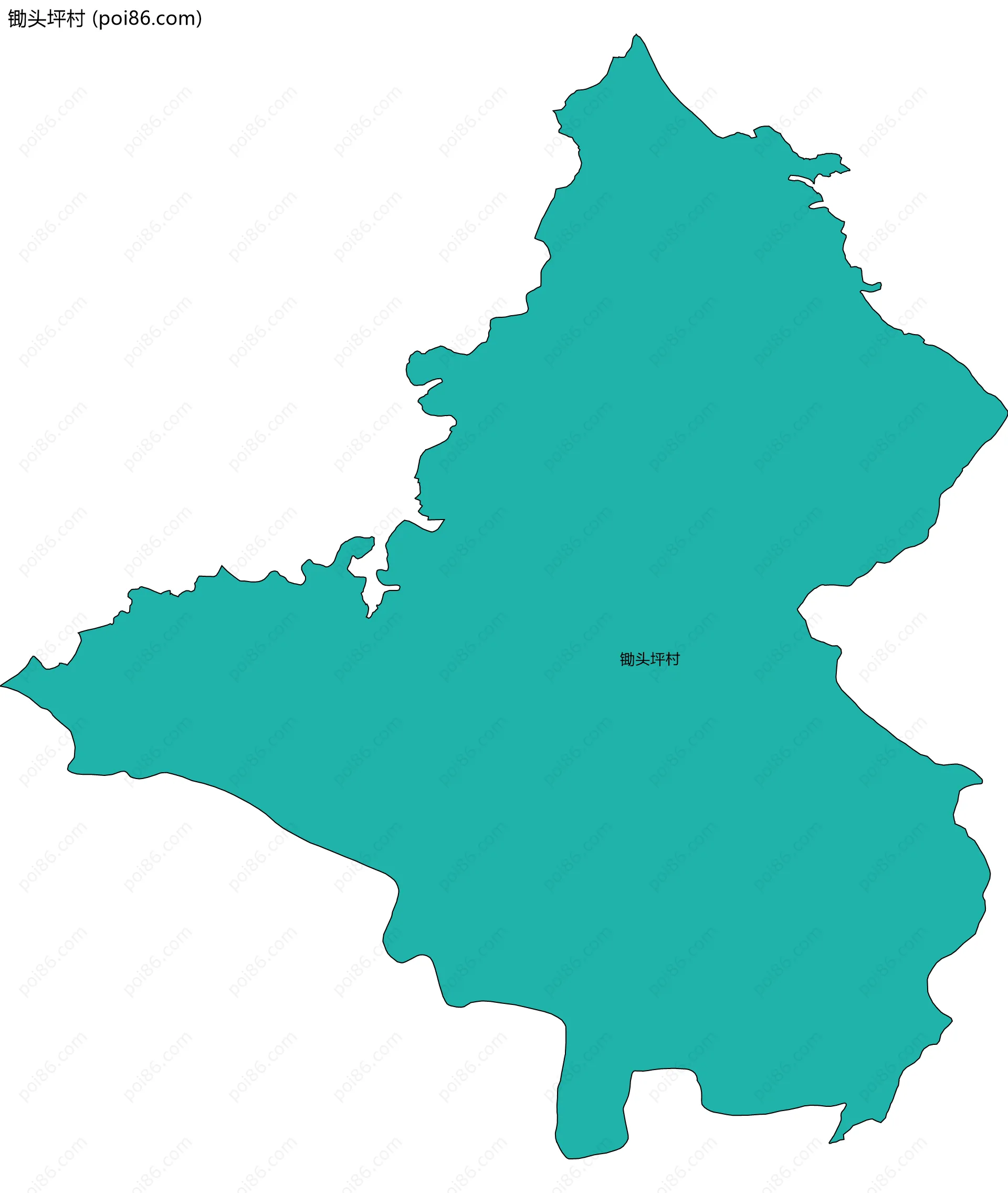 锄头坪村边界地图