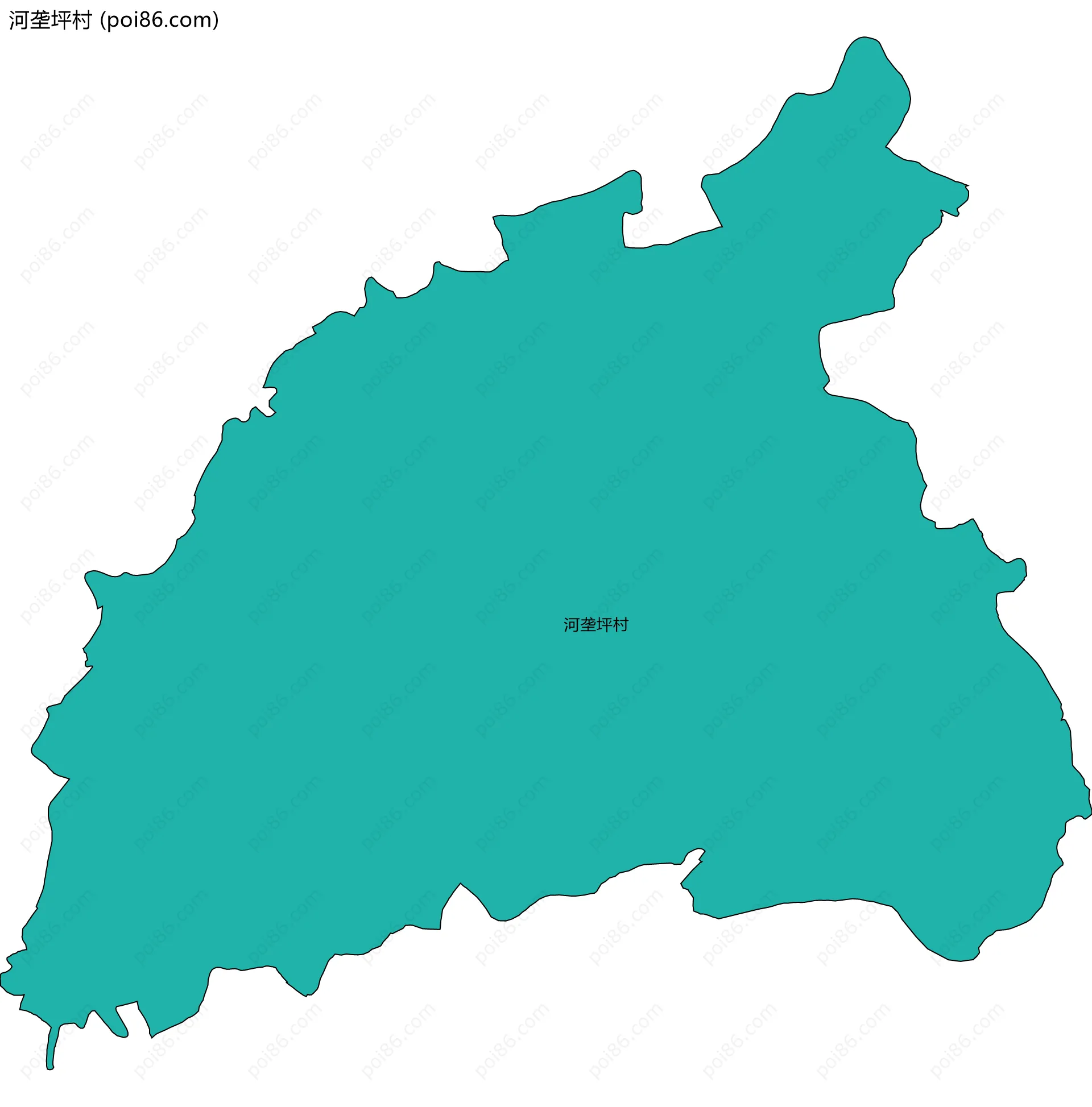 河垄坪村边界地图