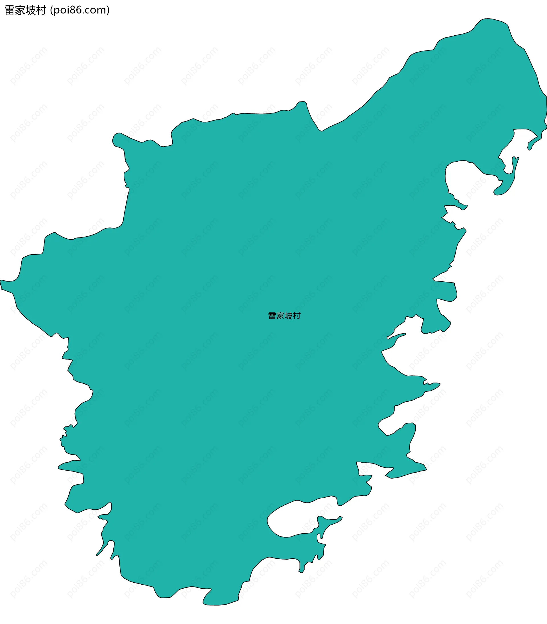 雷家坡村边界地图