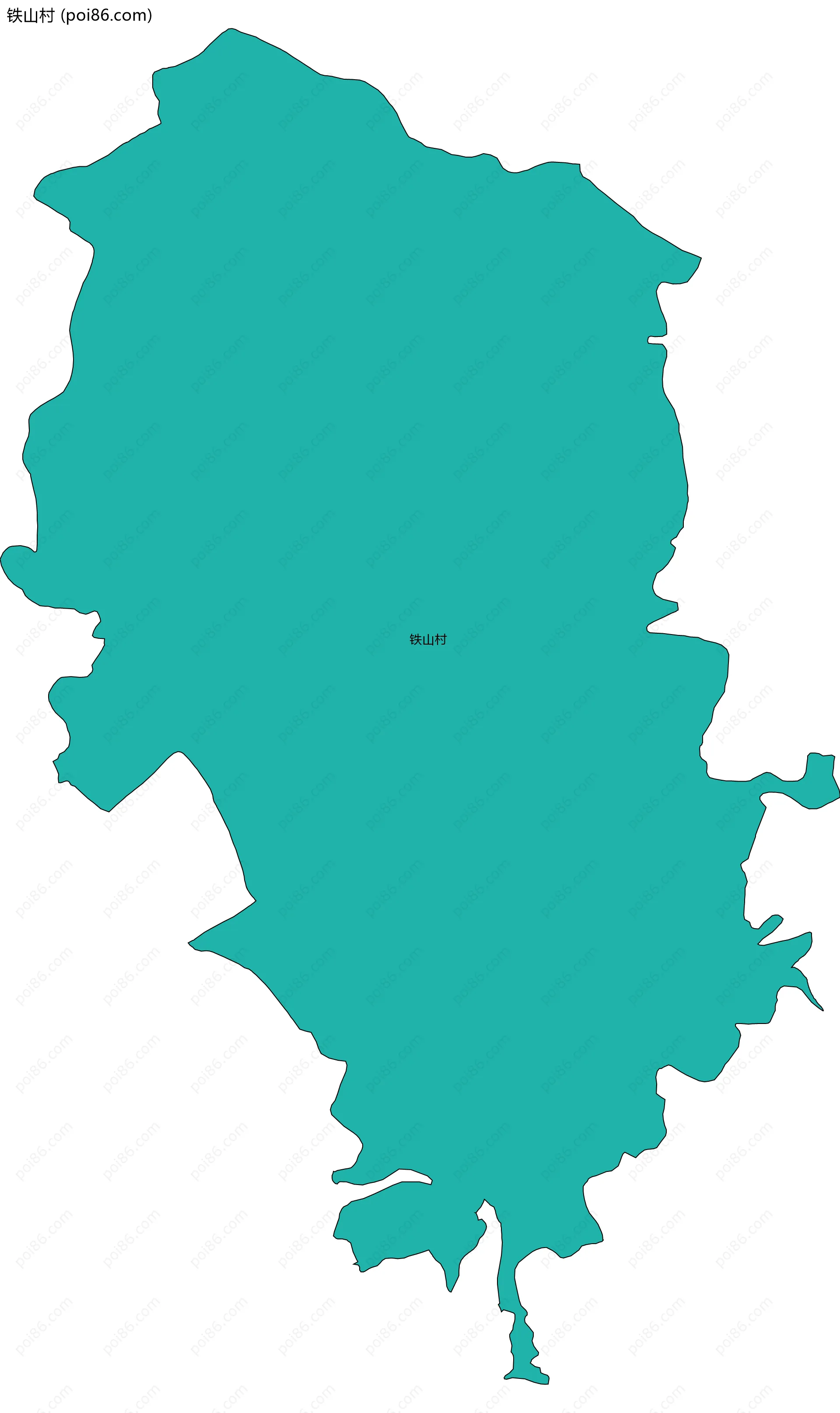 铁山村边界地图