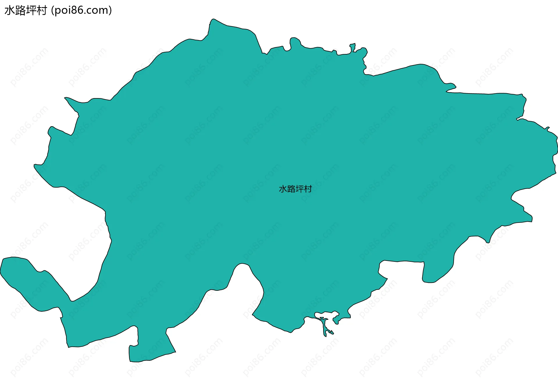 水路坪村边界地图