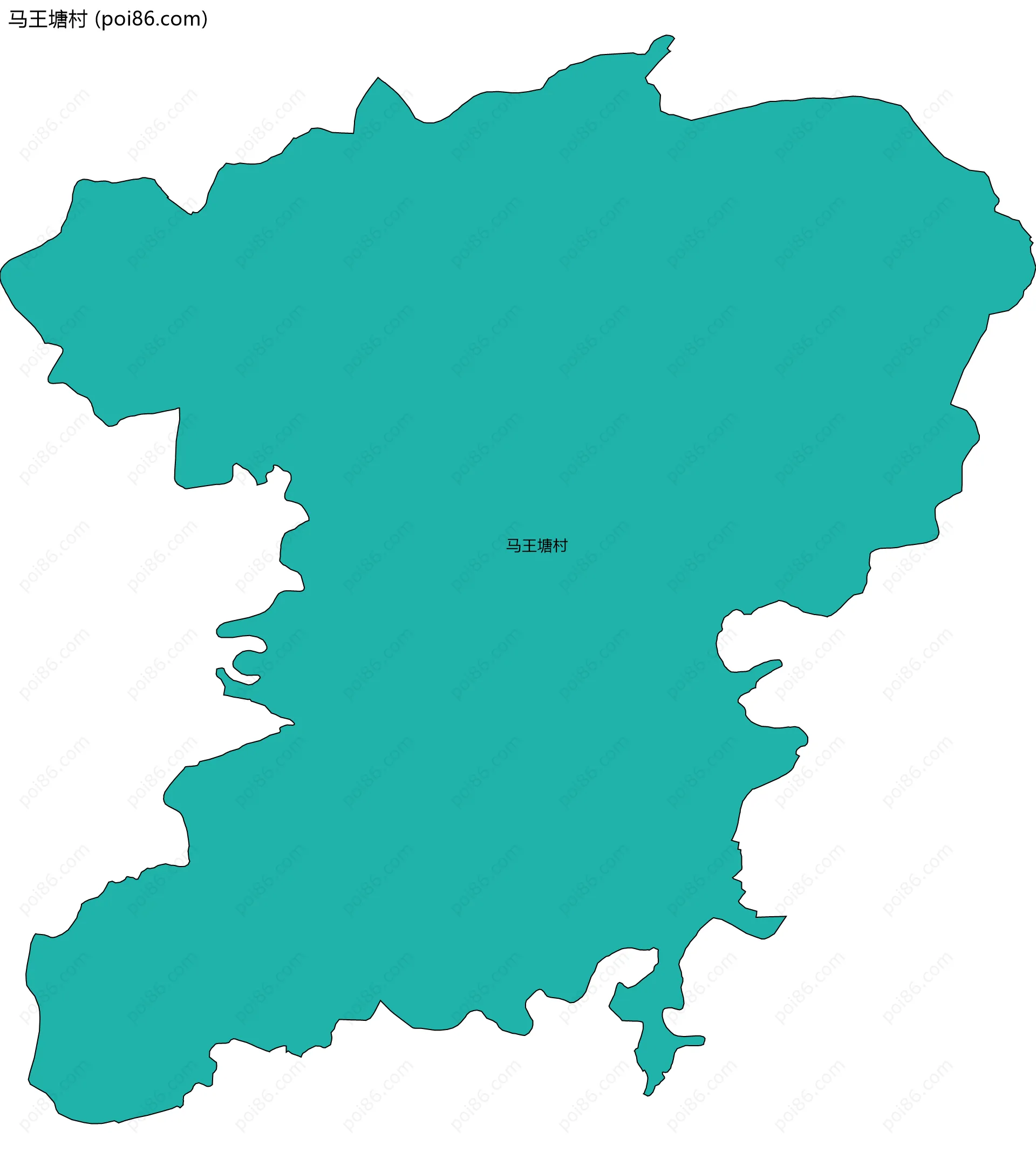 马王塘村边界地图