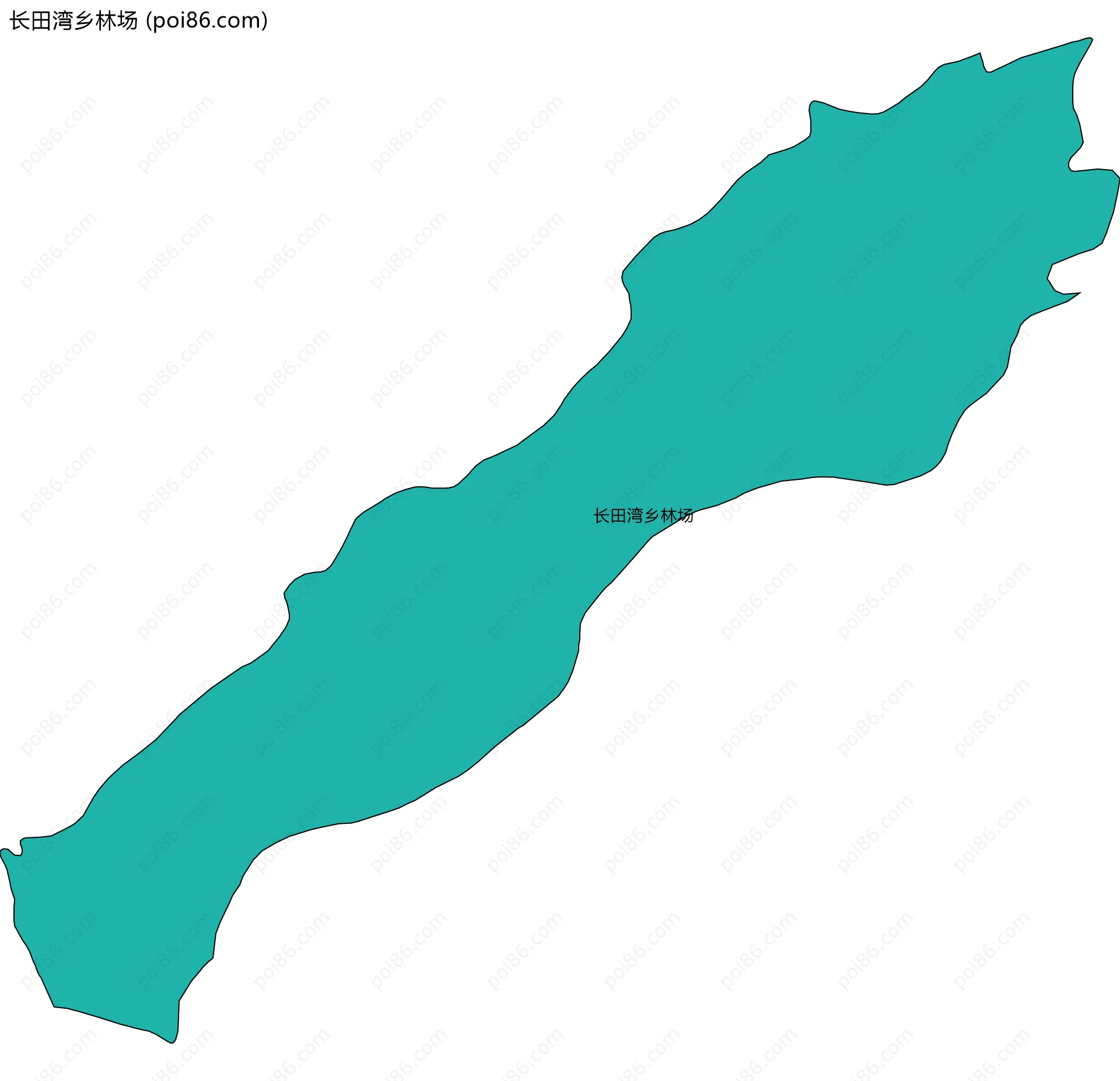 长田湾乡林场边界地图