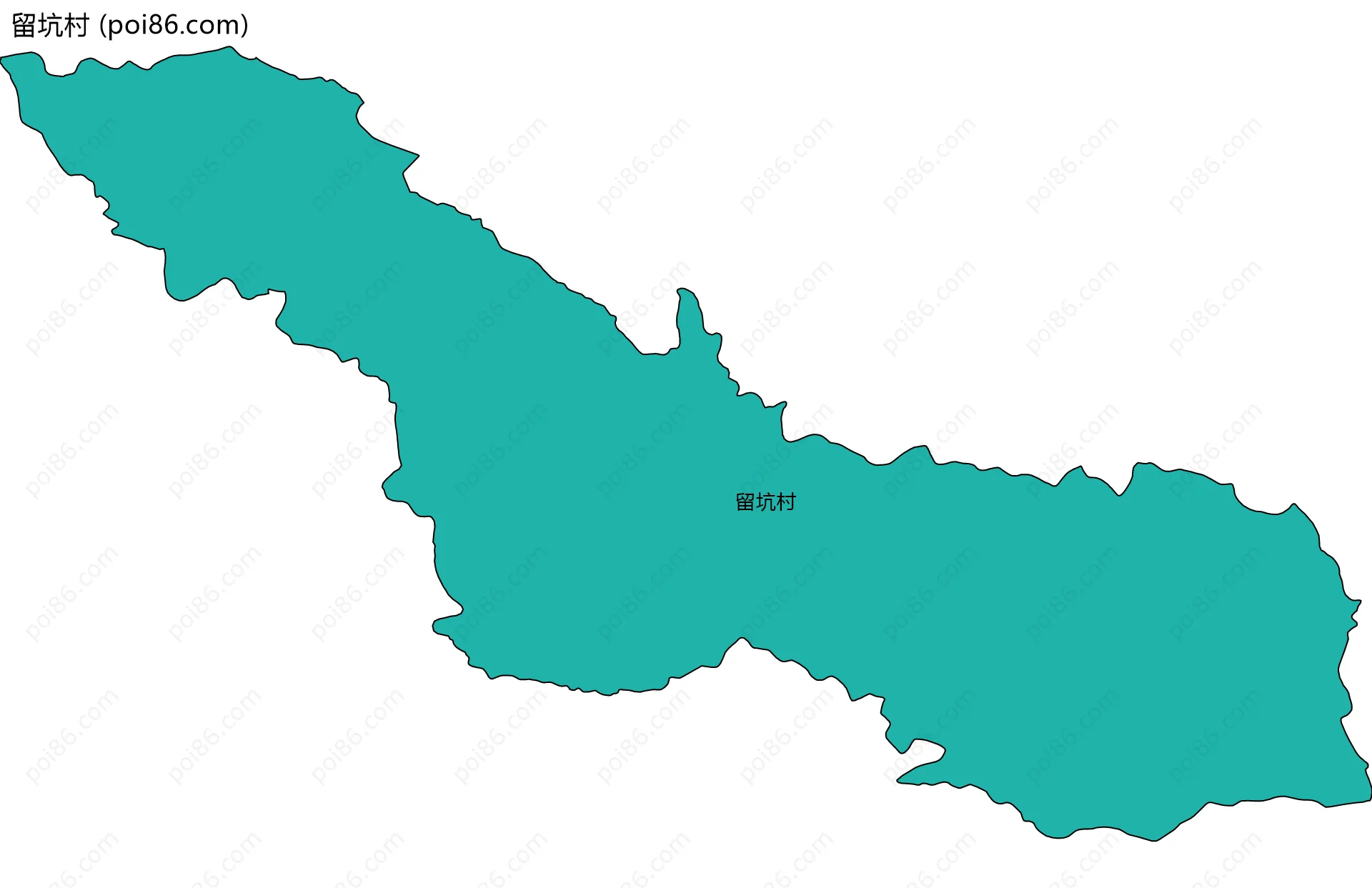 留坑村边界地图
