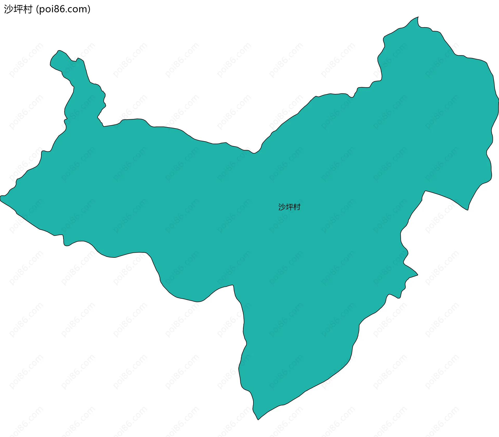 沙坪村边界地图