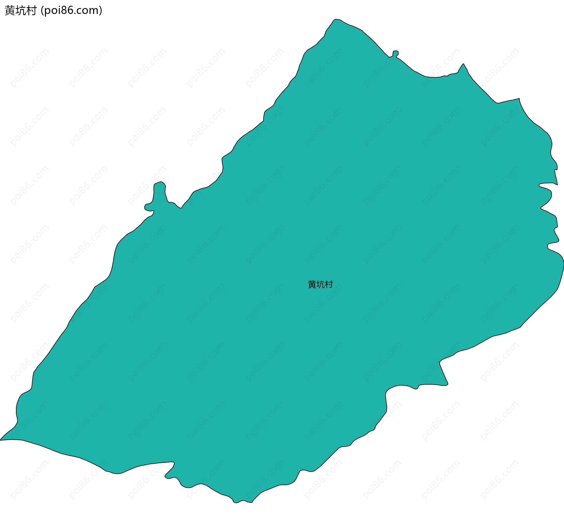 黄坑村边界地图