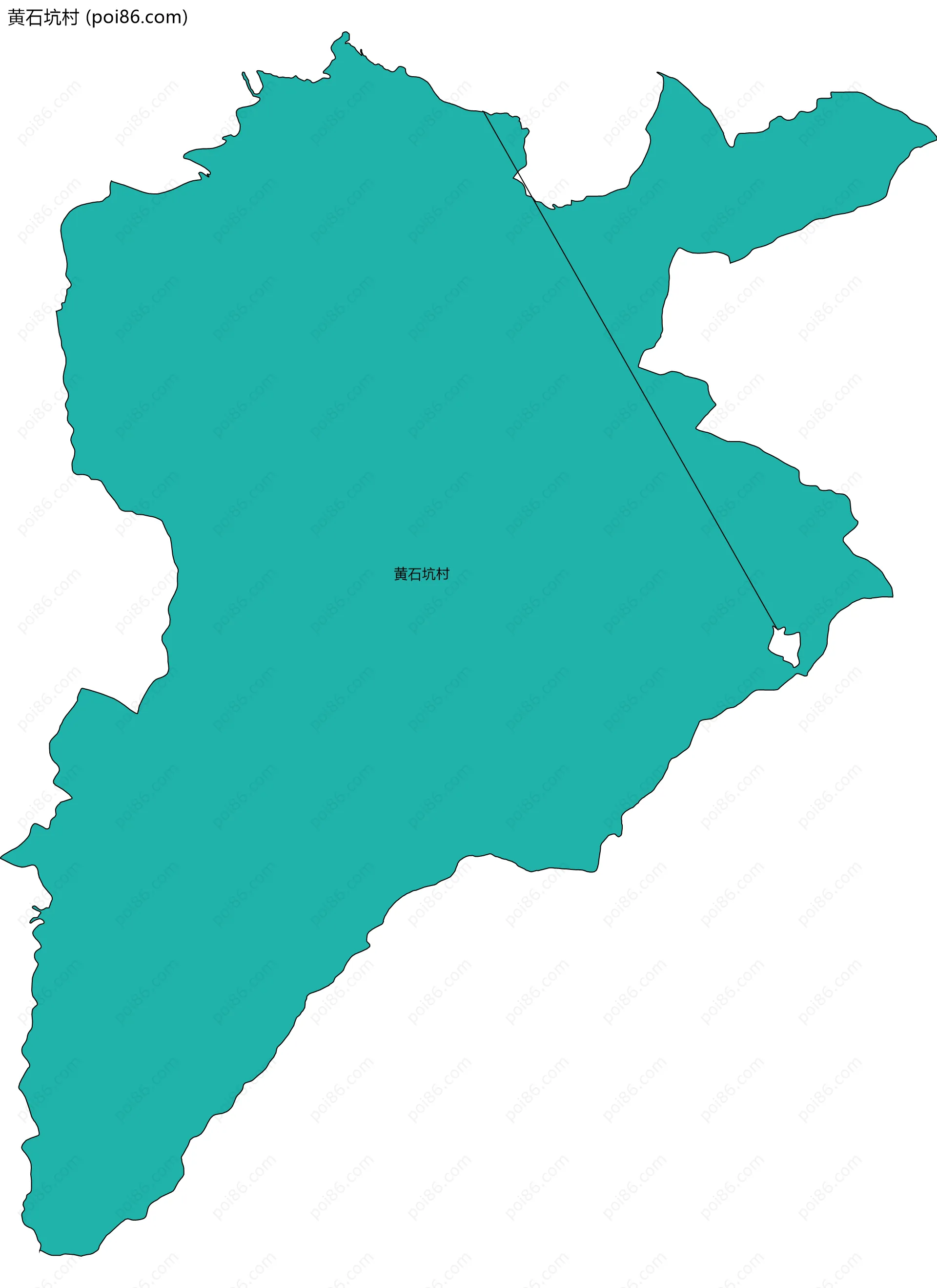 黄石坑村边界地图