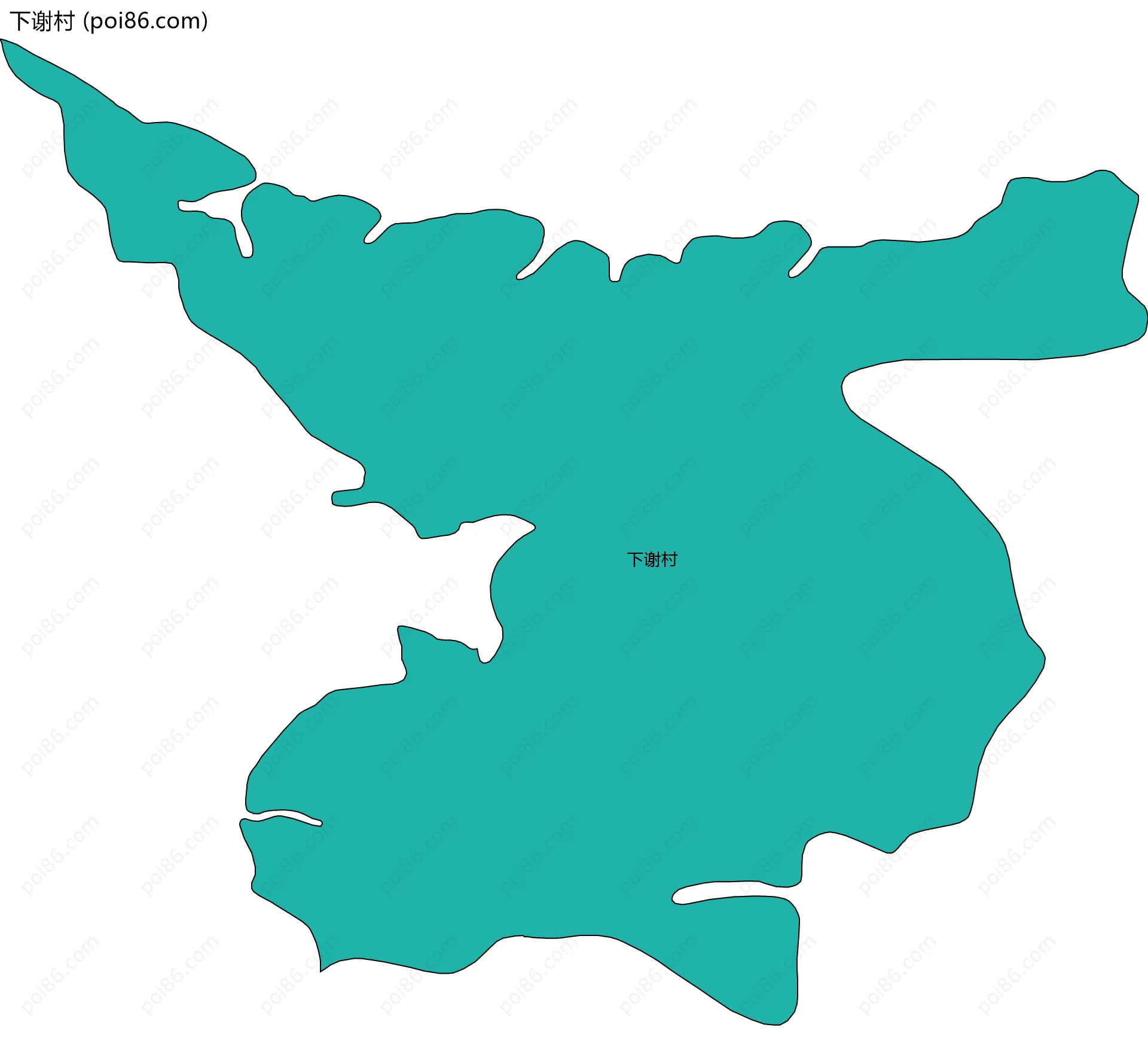 下谢村边界地图
