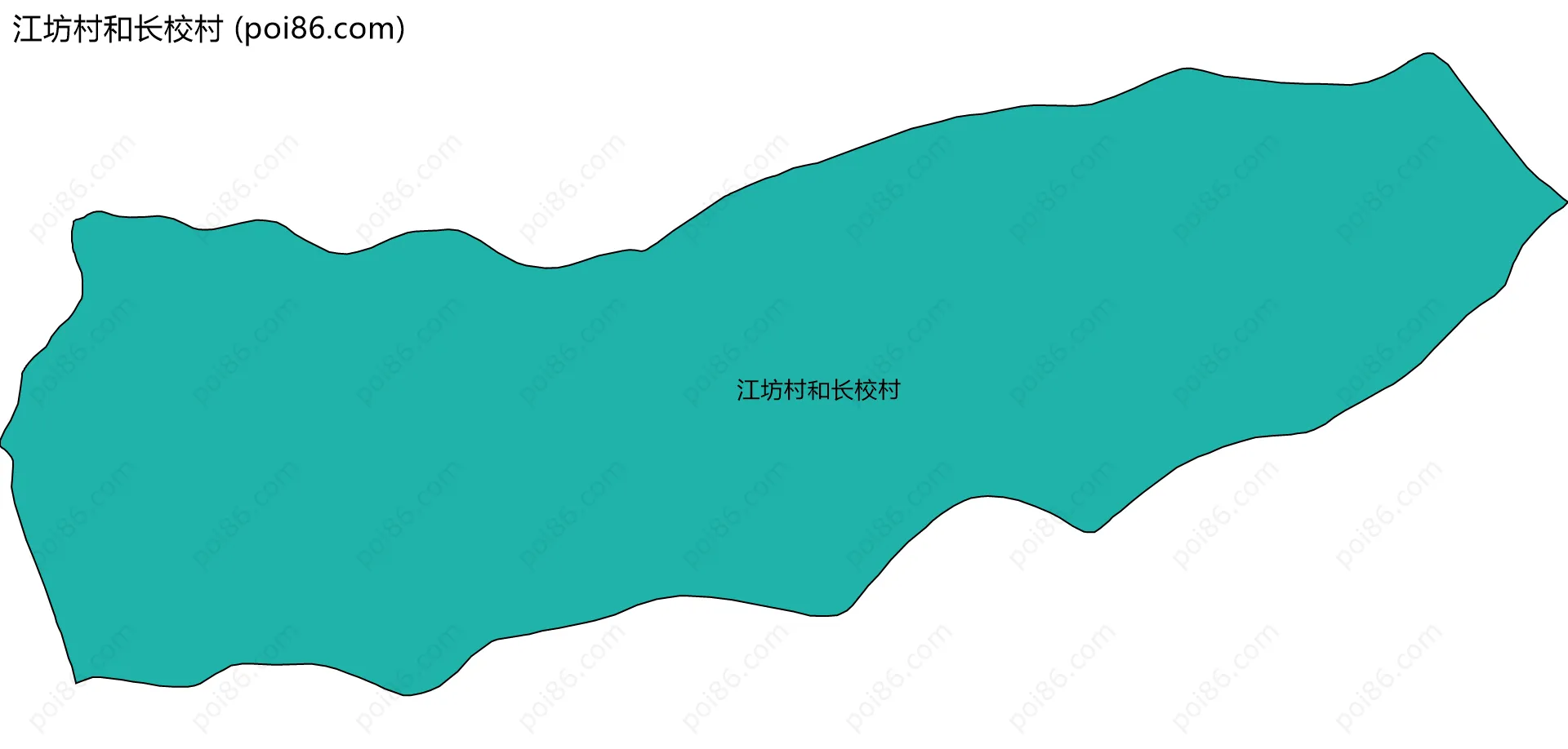 江坊村和长校村边界地图
