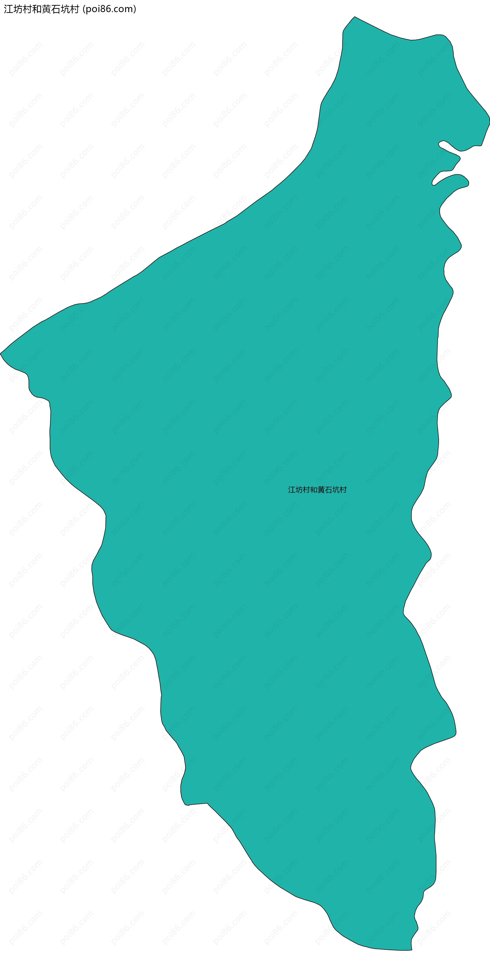 江坊村和黄石坑村边界地图