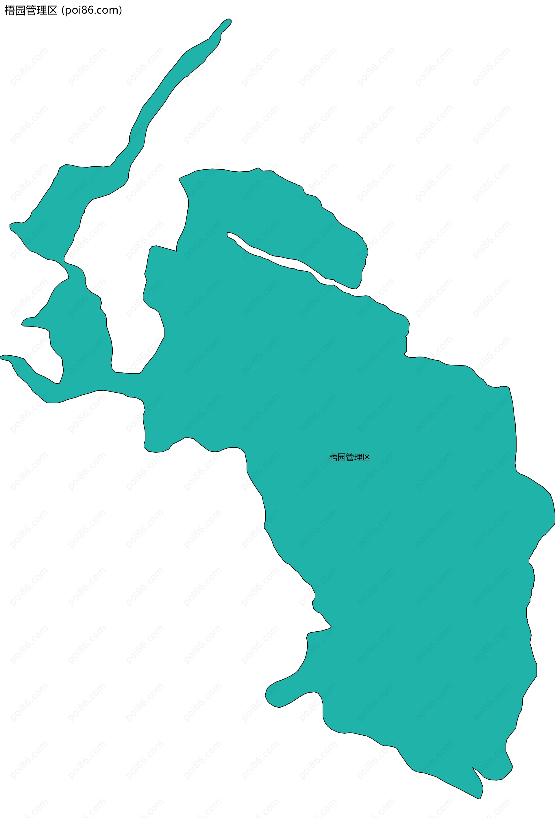 梧园管理区边界地图