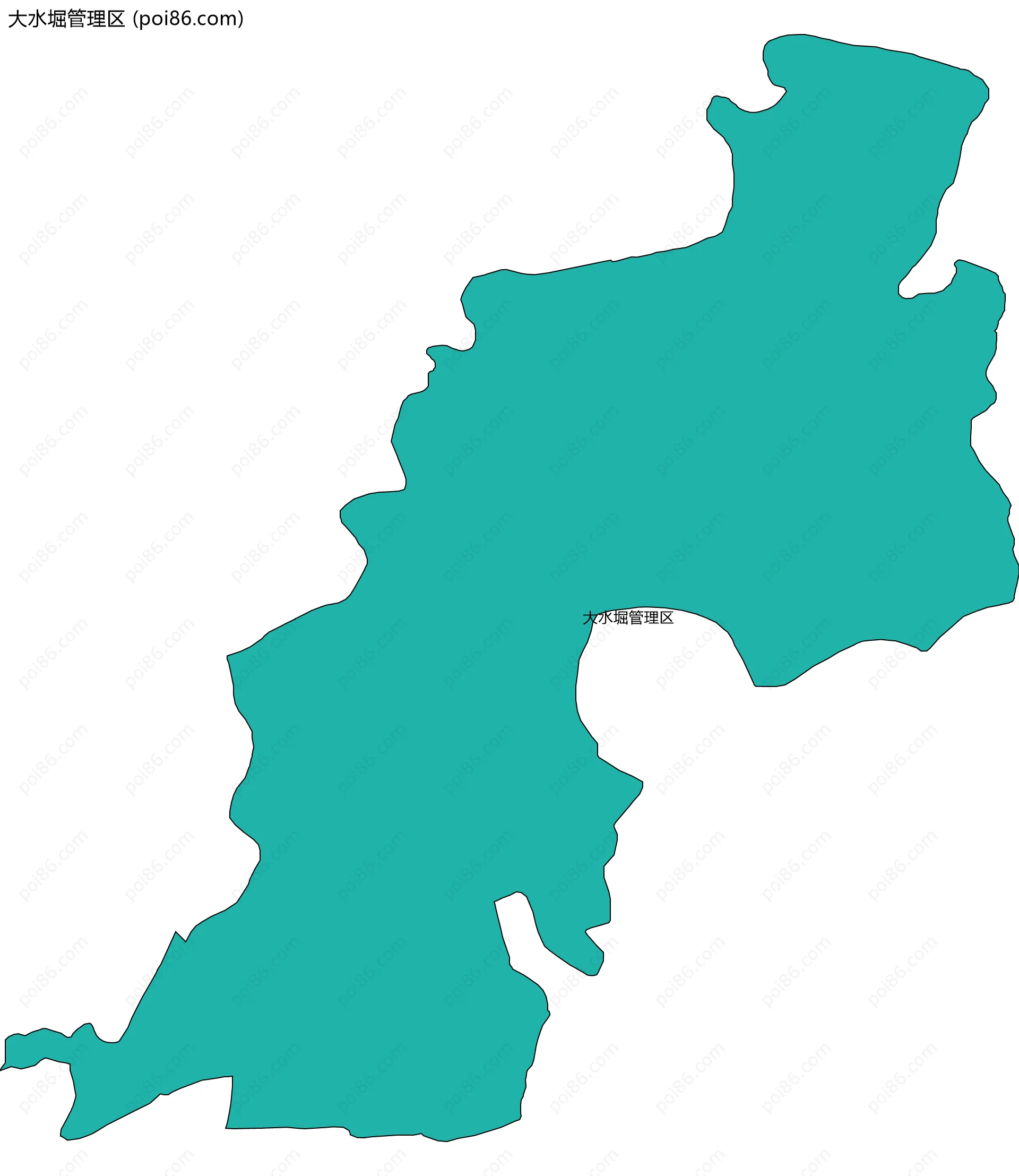 大水堀管理区边界地图