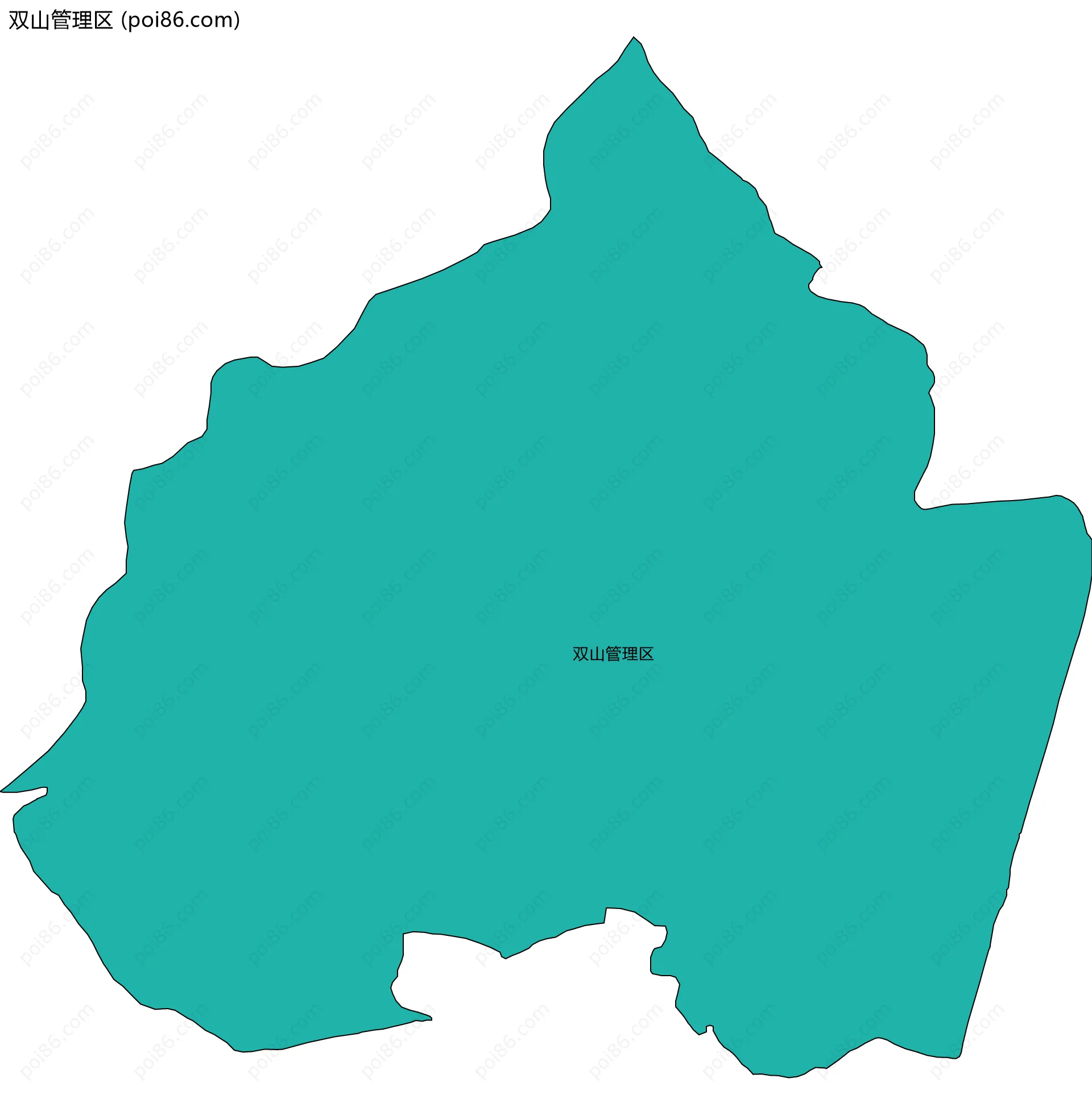 双山管理区边界地图