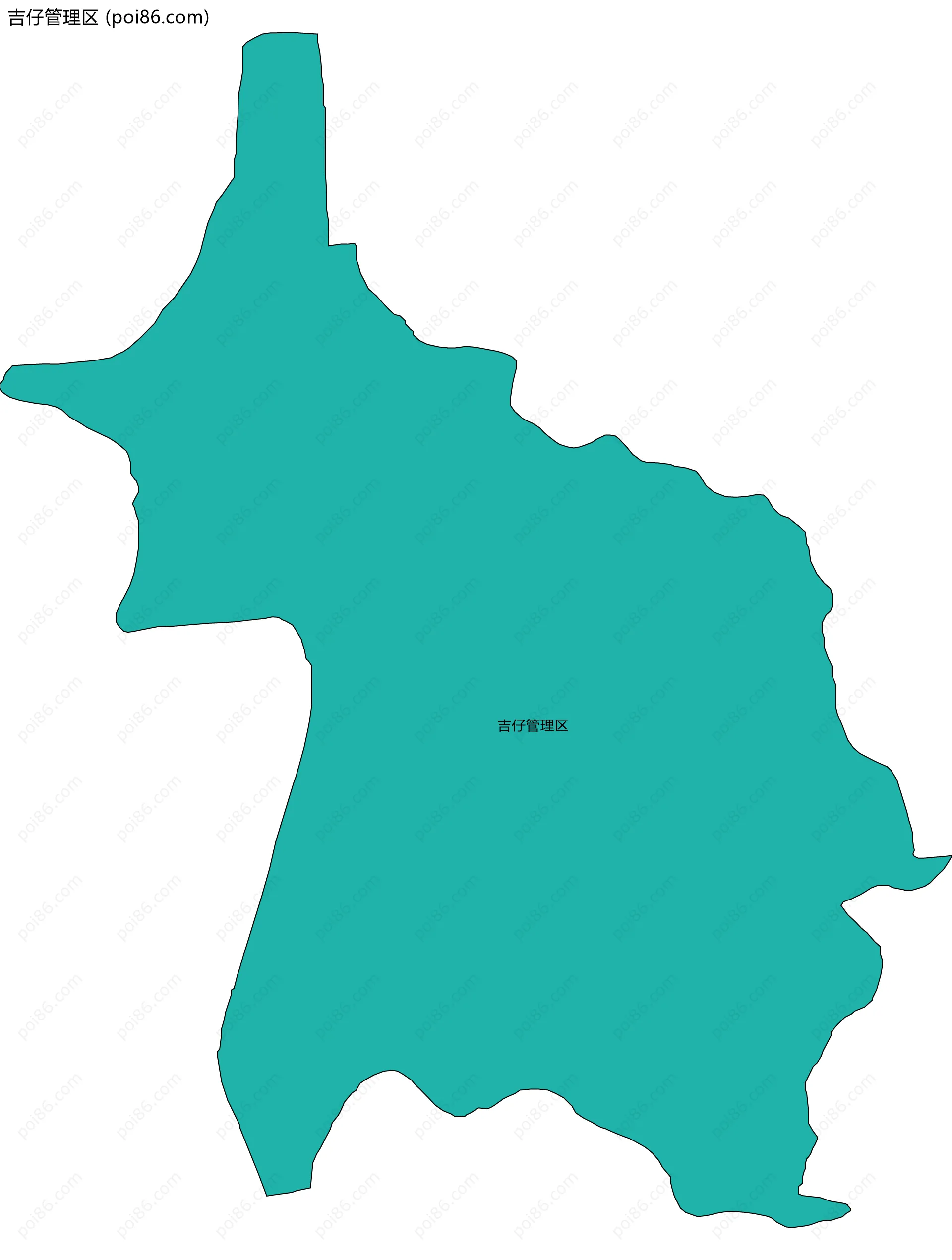 吉仔管理区边界地图