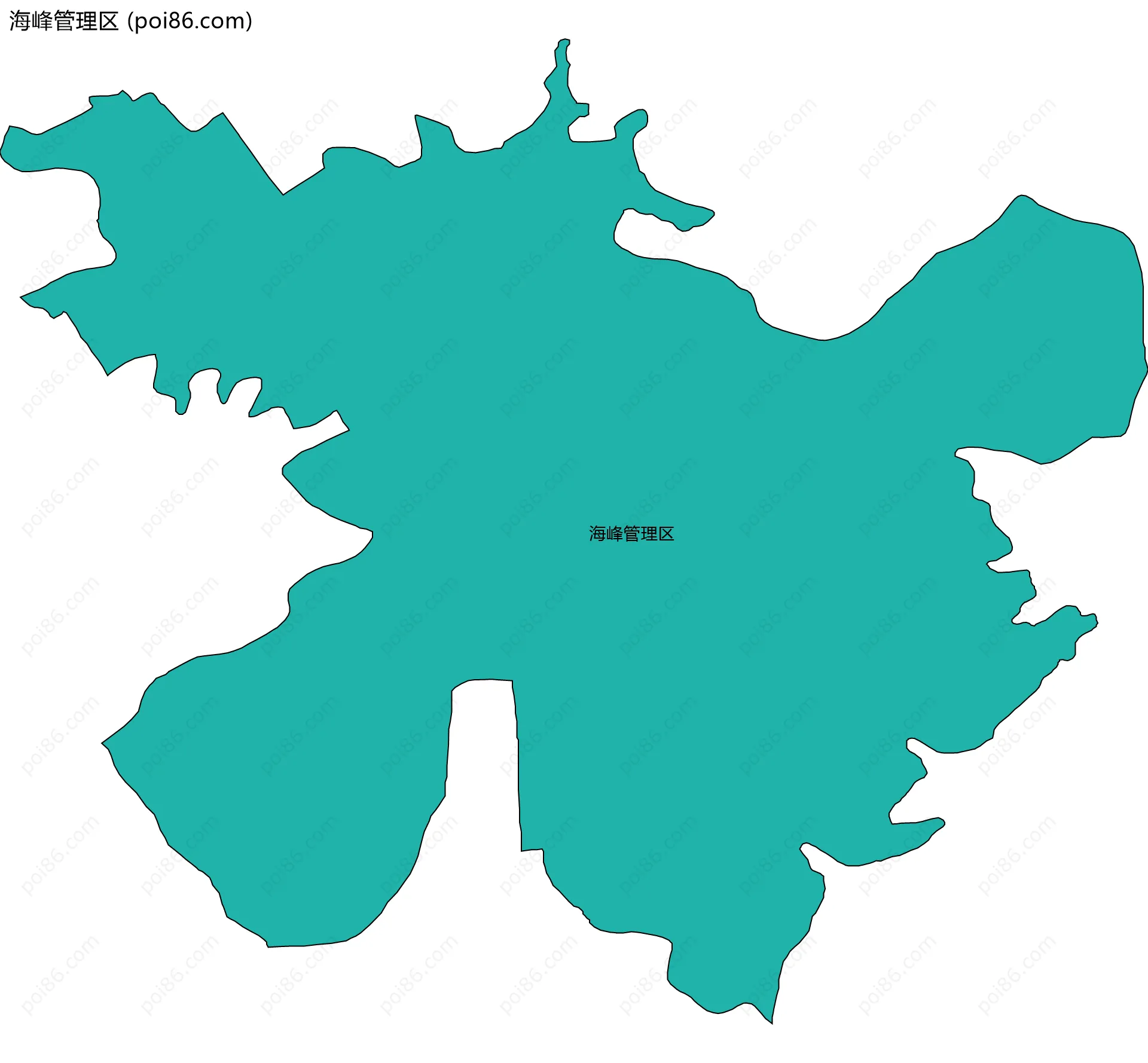 海峰管理区边界地图